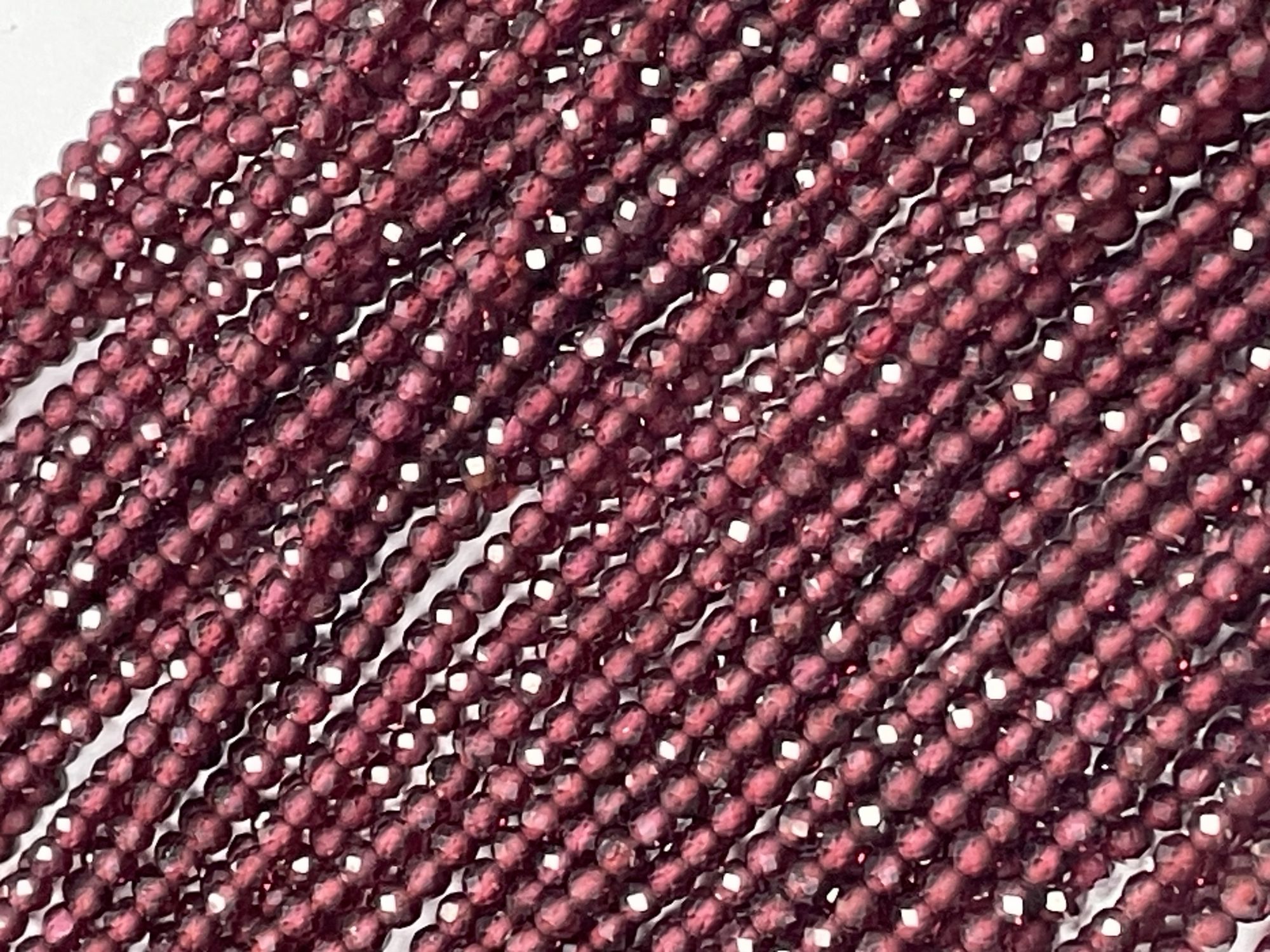 Red Garnet Rondelle Faceted