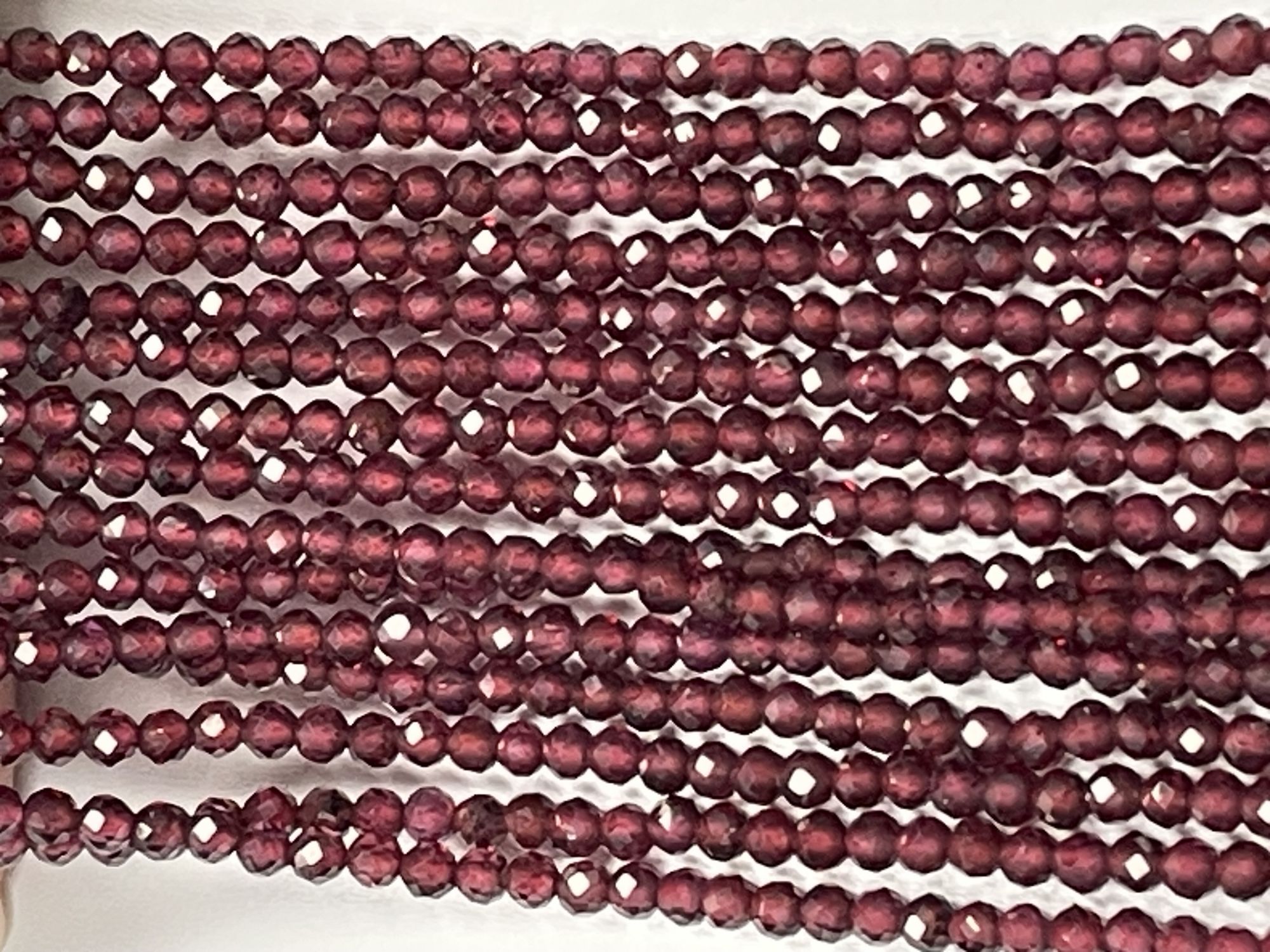 Red Garnet Rondelle Faceted