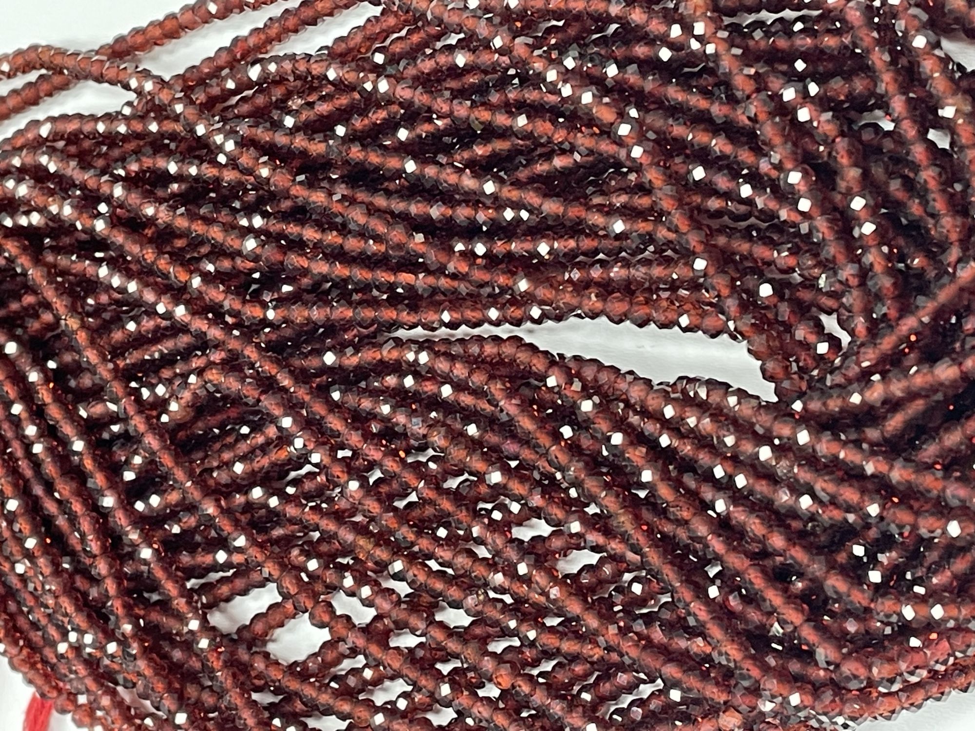 Red Garnet Rondelle Faceted