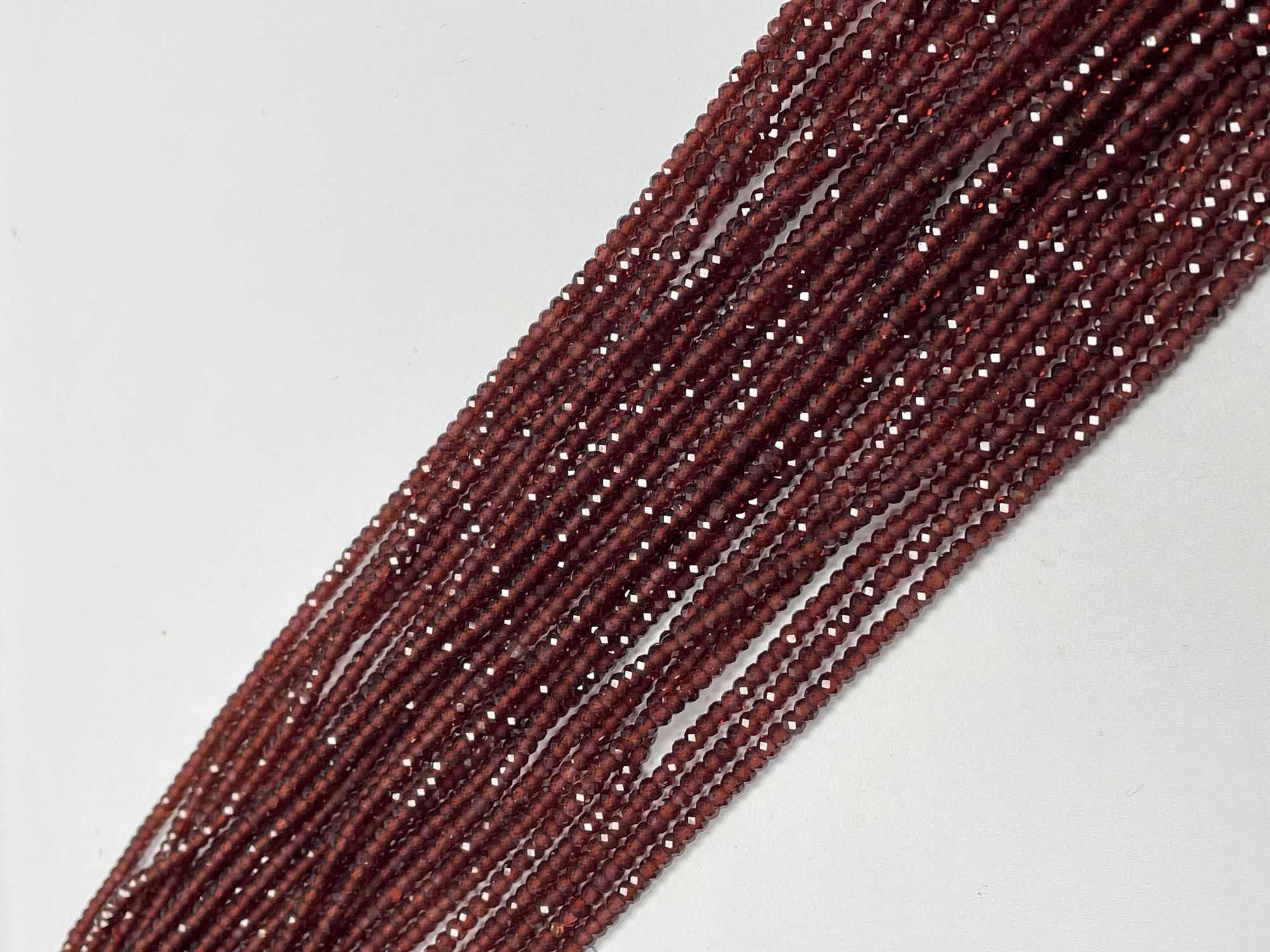 Red Garnet Rondelle Faceted
