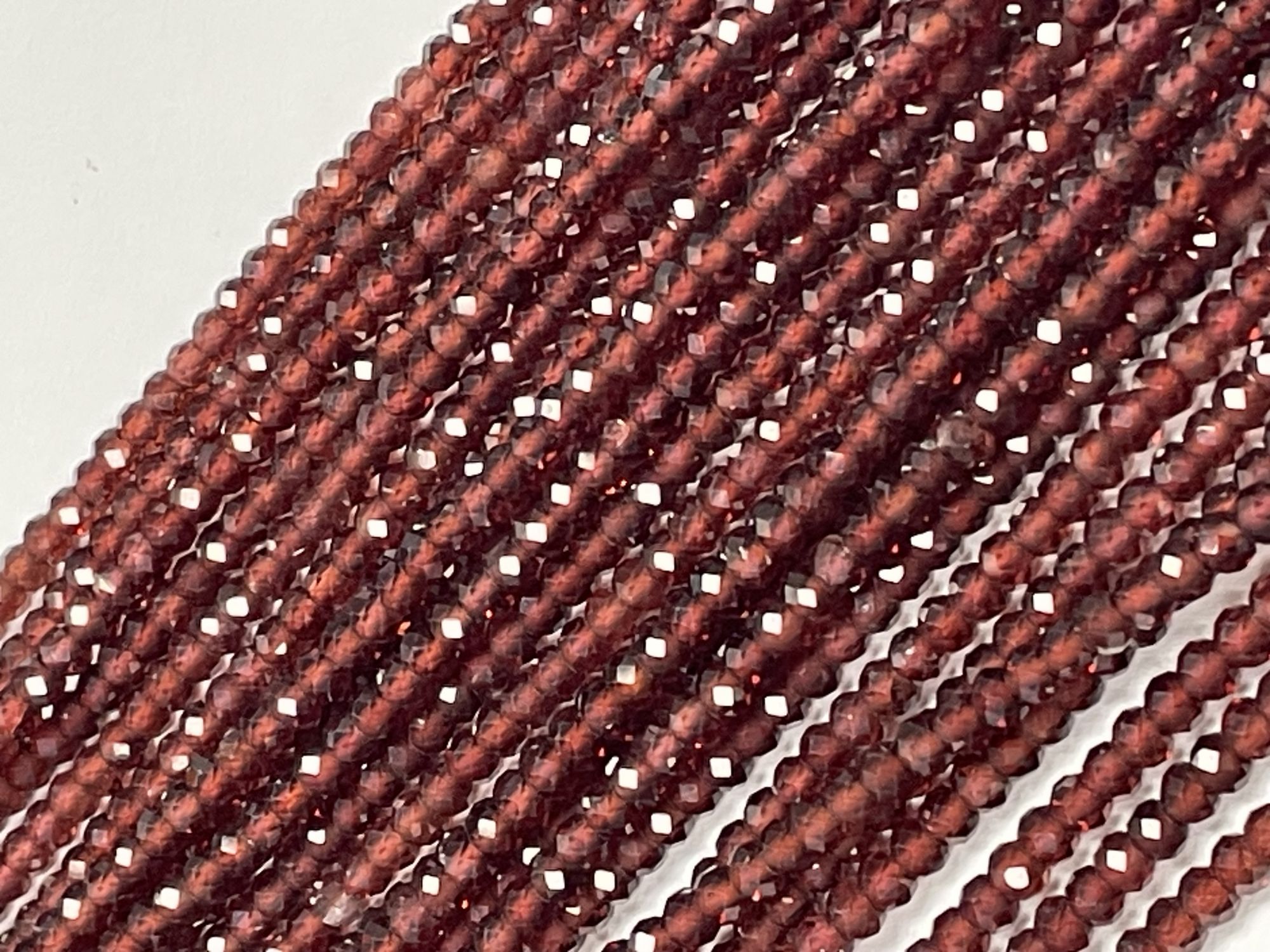 Red Garnet Rondelle Faceted