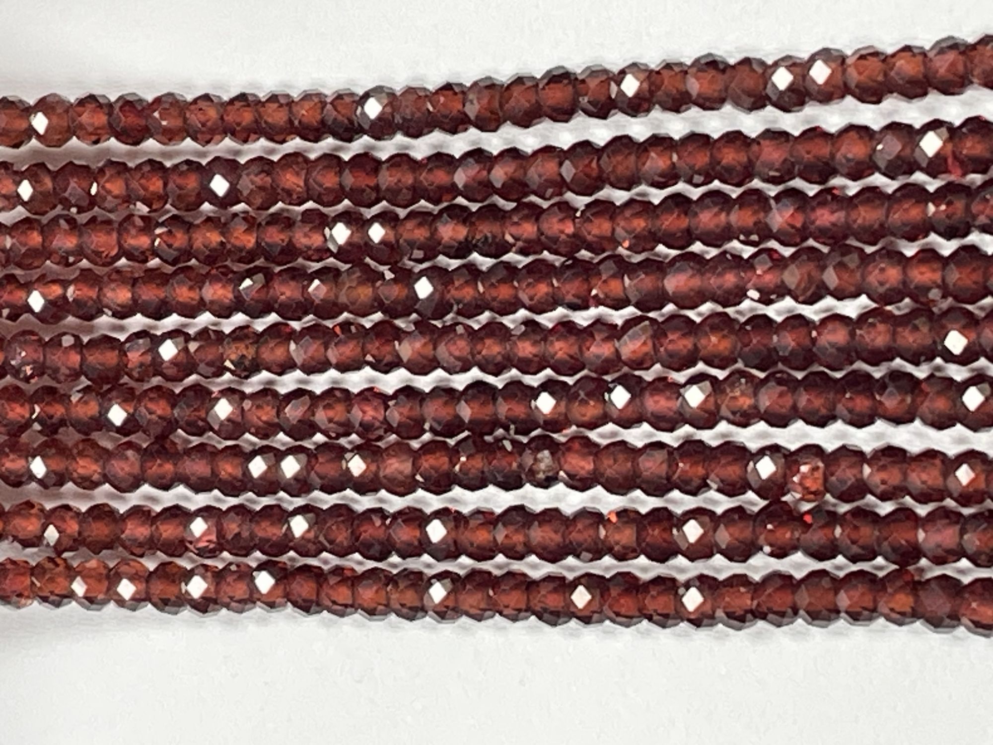 Red Garnet Rondelle Faceted