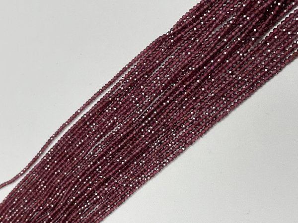 Rhodolite Garnet Rondelle Faceted