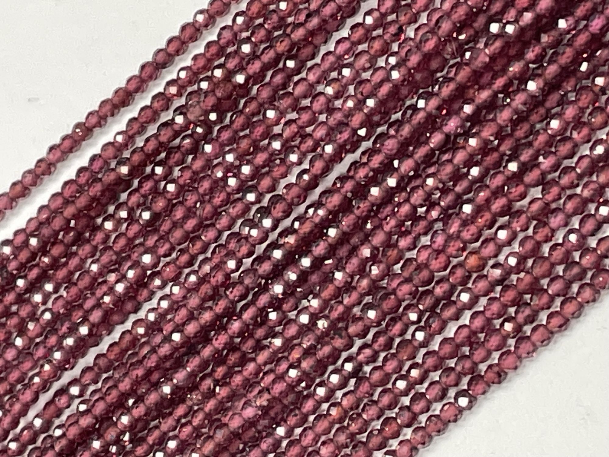 Rhodolite Garnet Rondelle Faceted