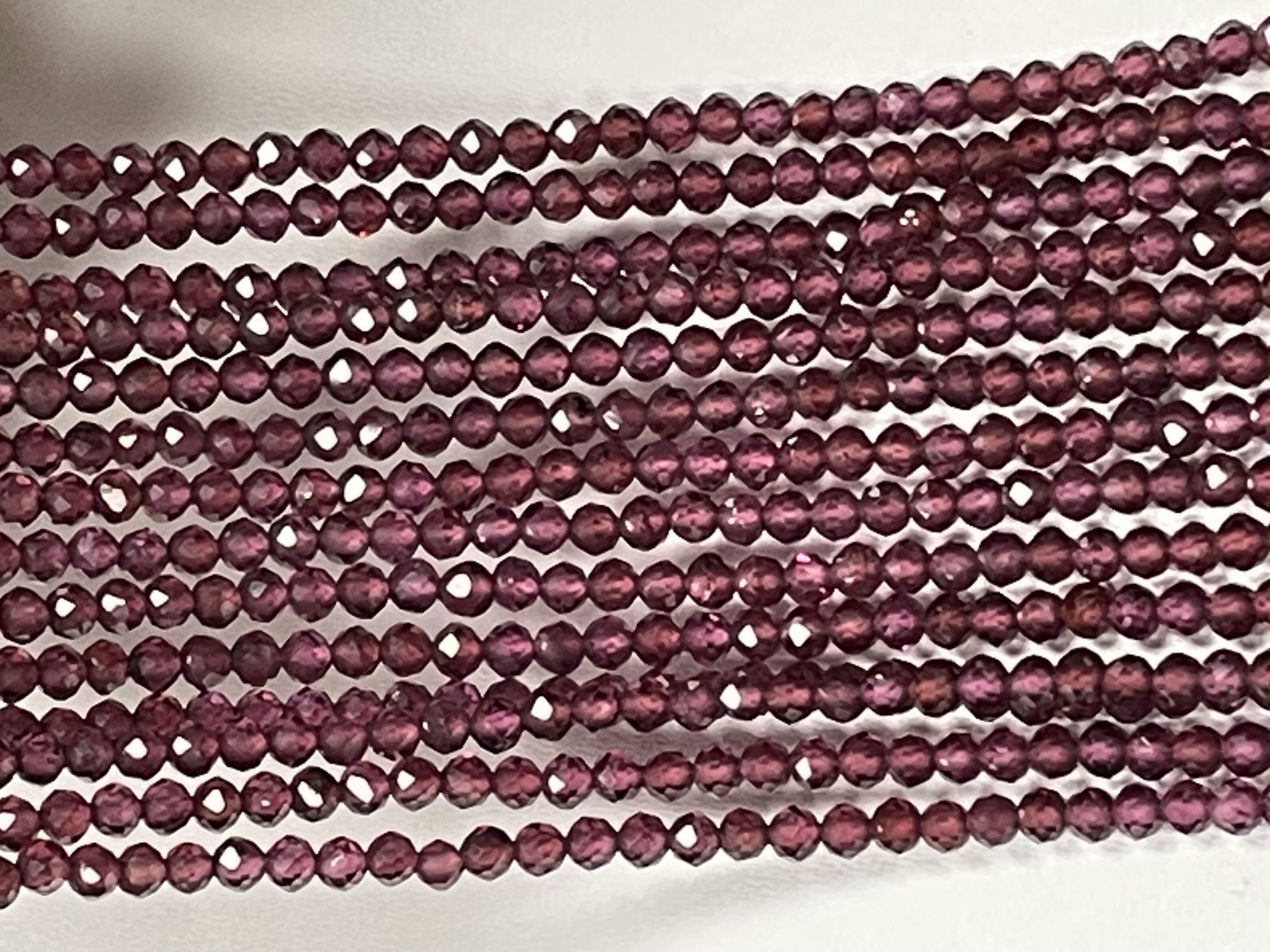 Rhodolite Garnet Rondelle Faceted