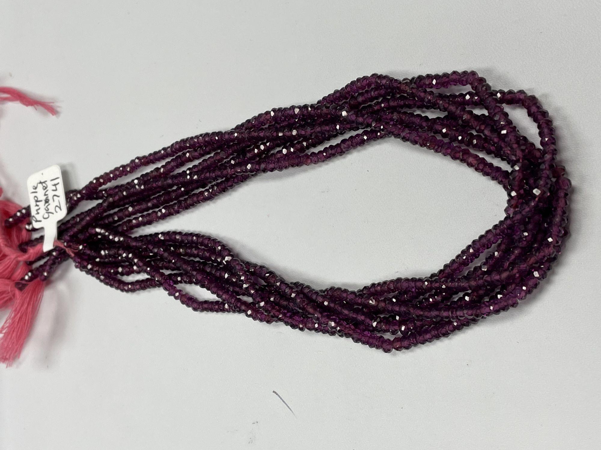 Purple Garnet Rondelle Faceted