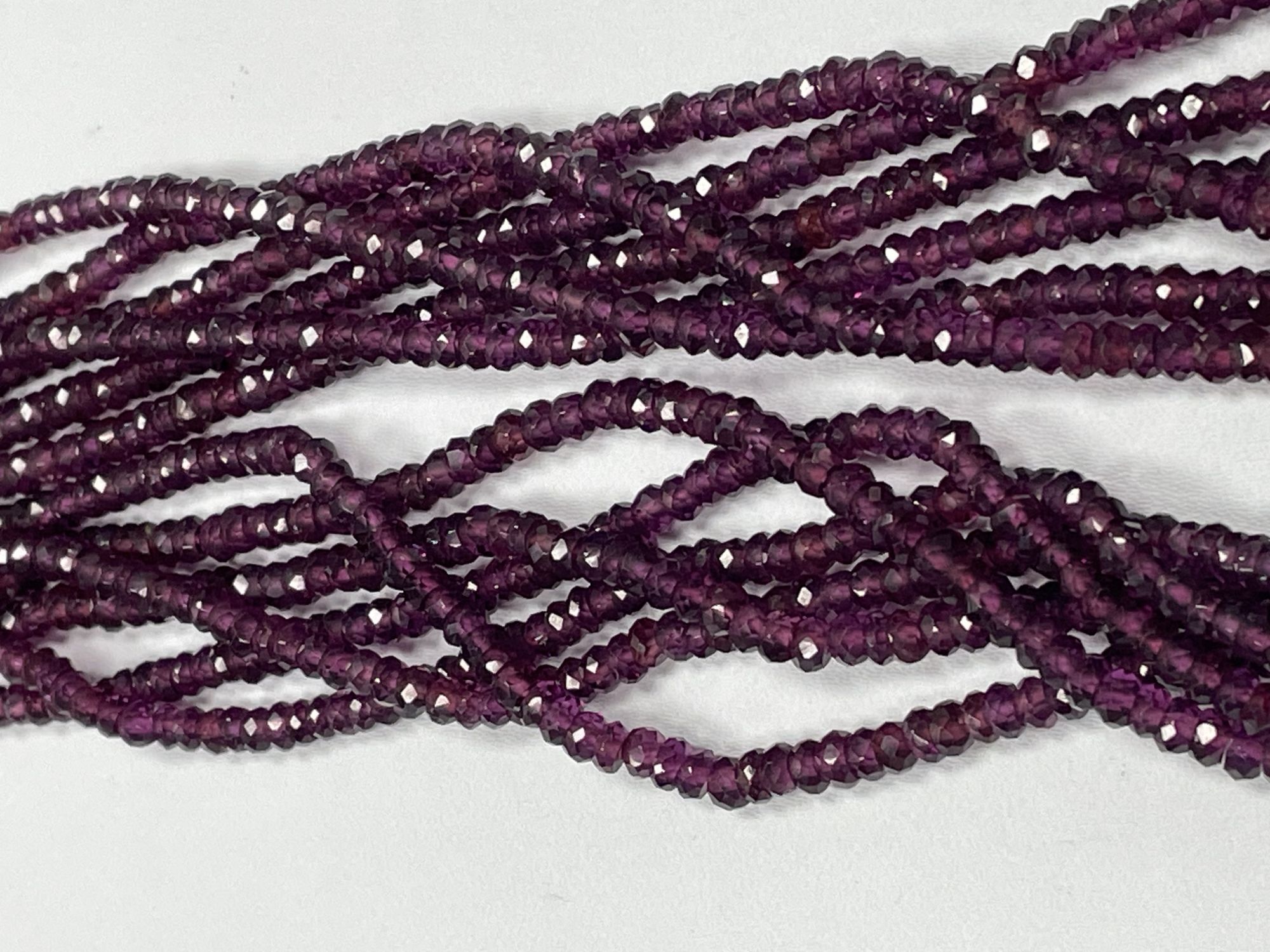 Purple Garnet Rondelle Faceted