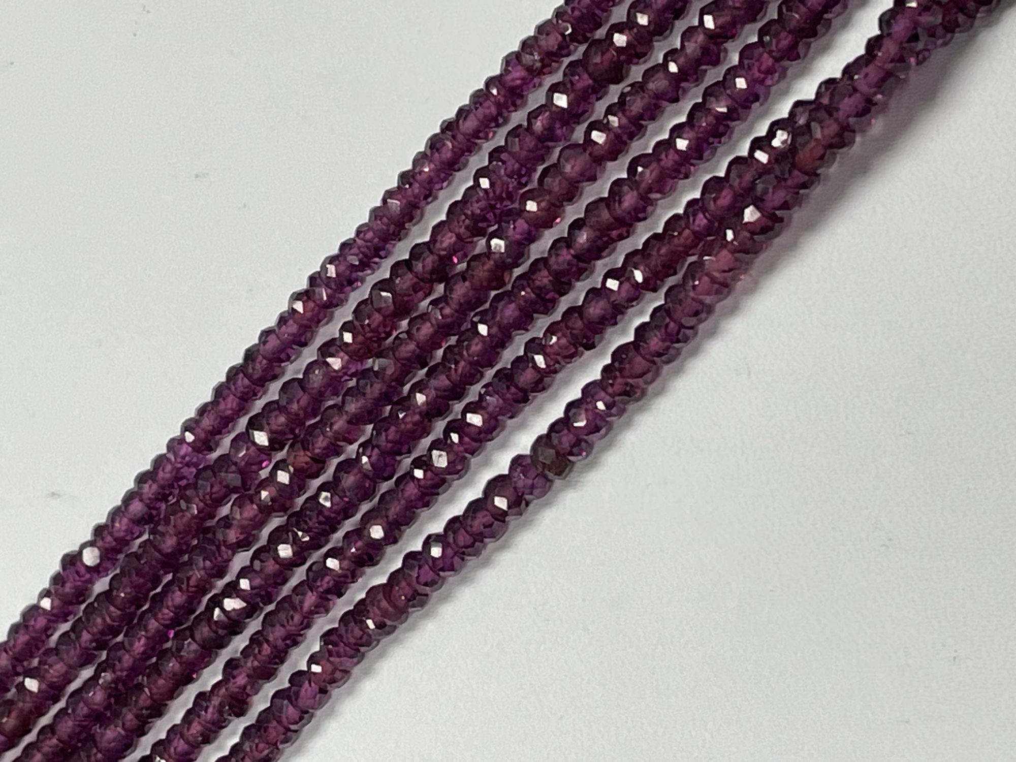 Purple Garnet Rondelle Faceted