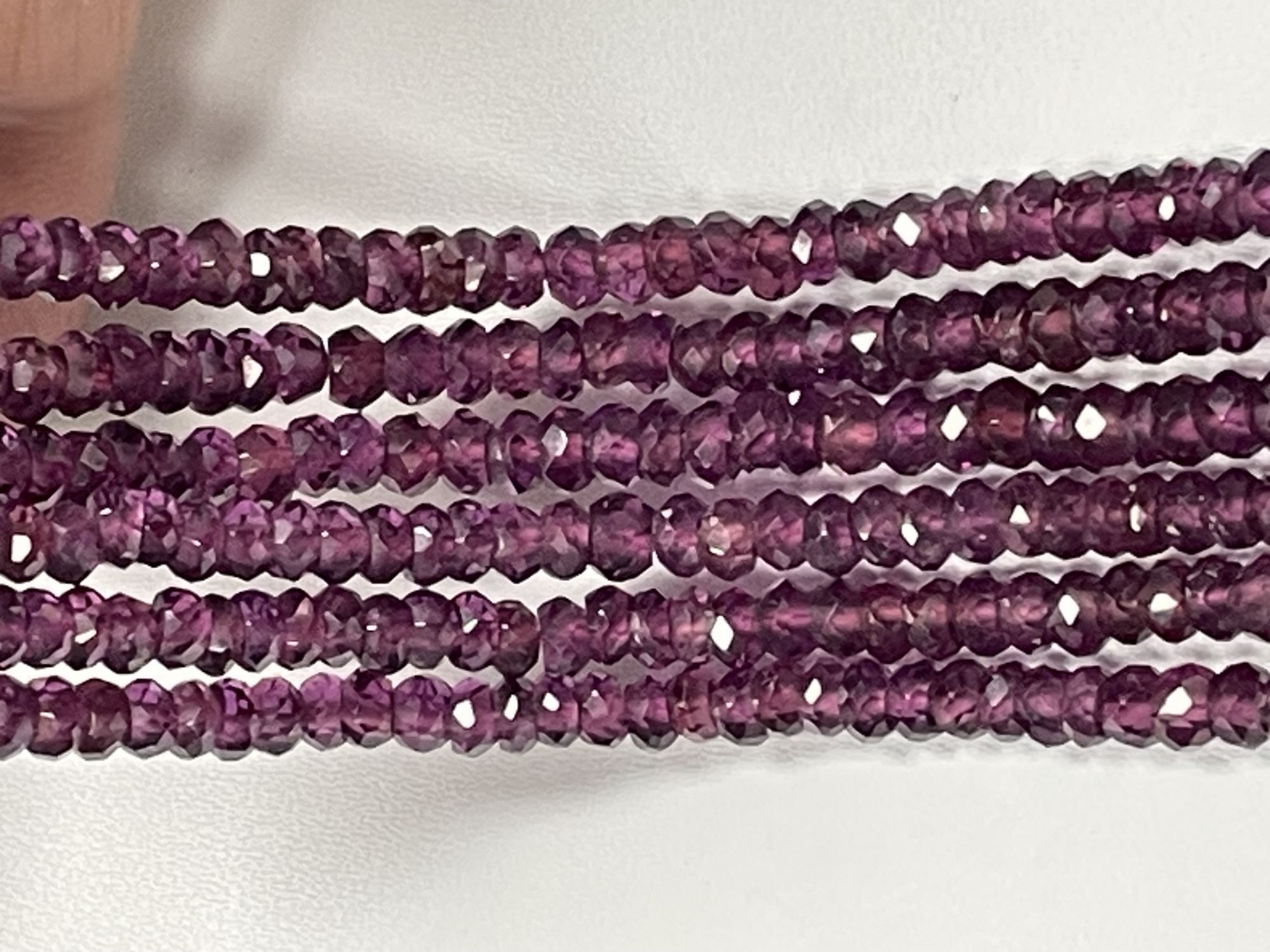 Purple Garnet Rondelle Faceted