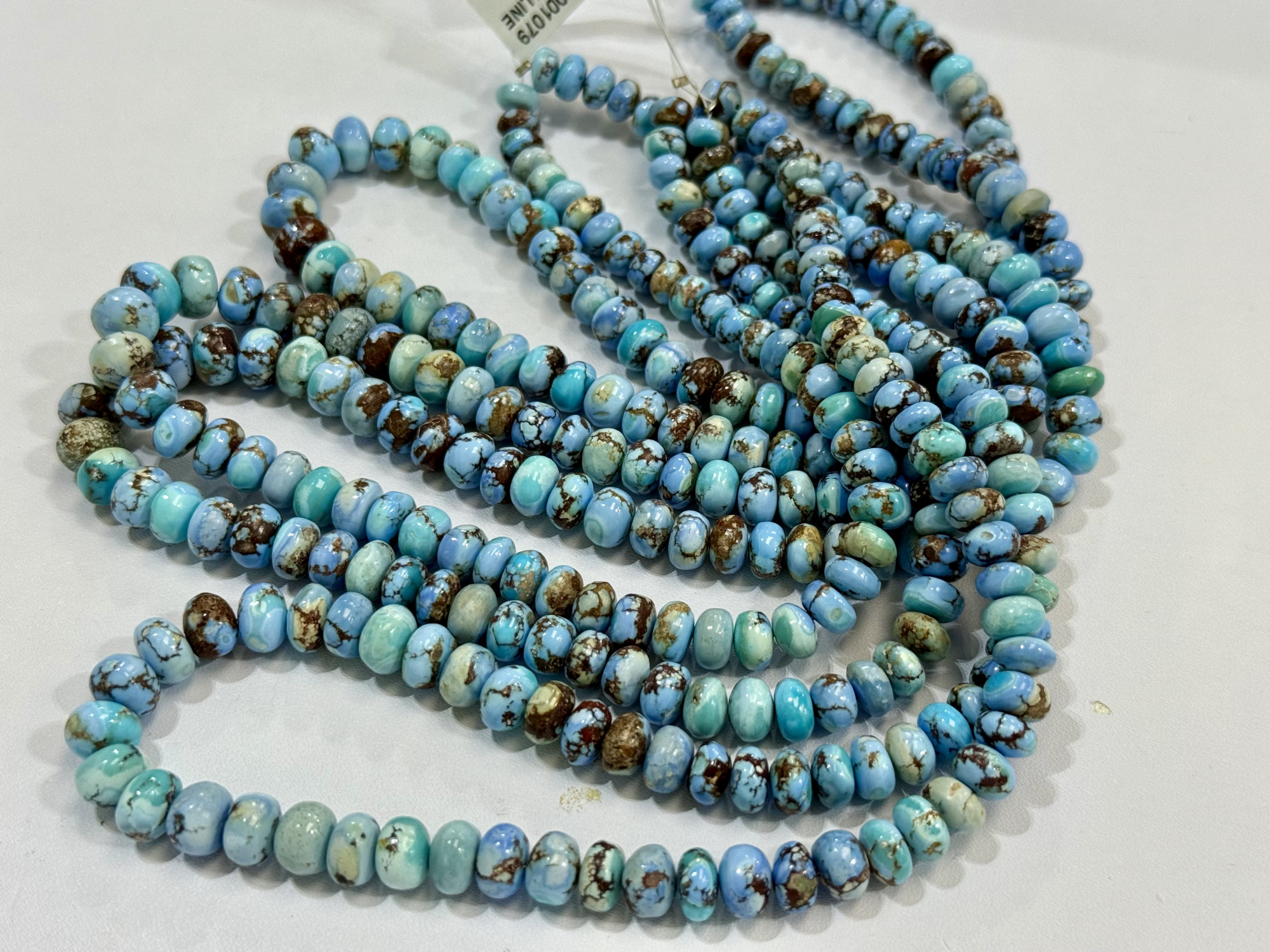 Golden Hills Turquoise Rondelle Smooth