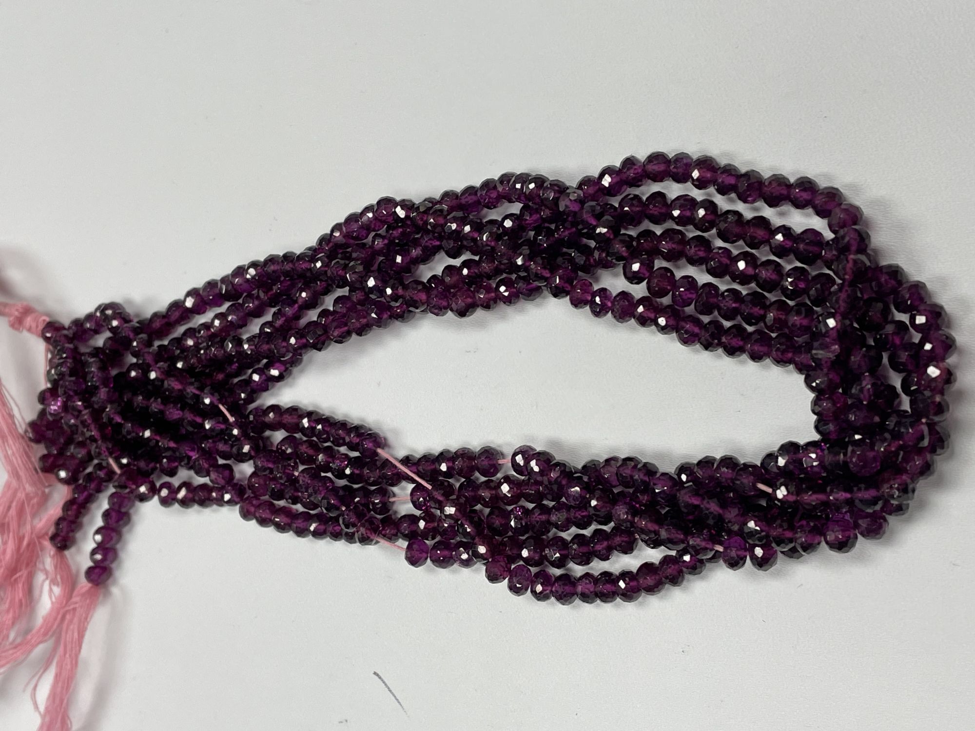 Purple Garnet Rondelle Faceted
