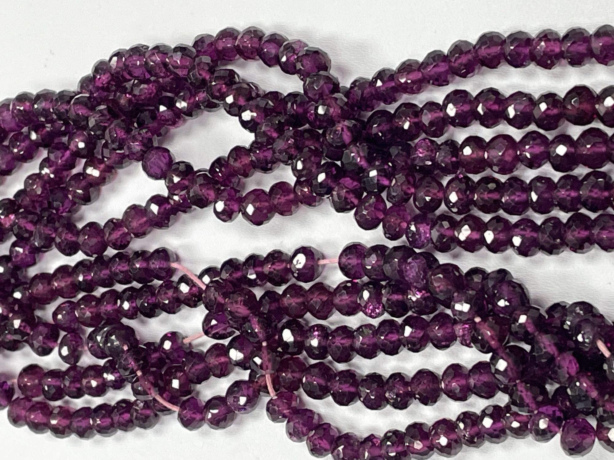Purple Garnet Rondelle Faceted