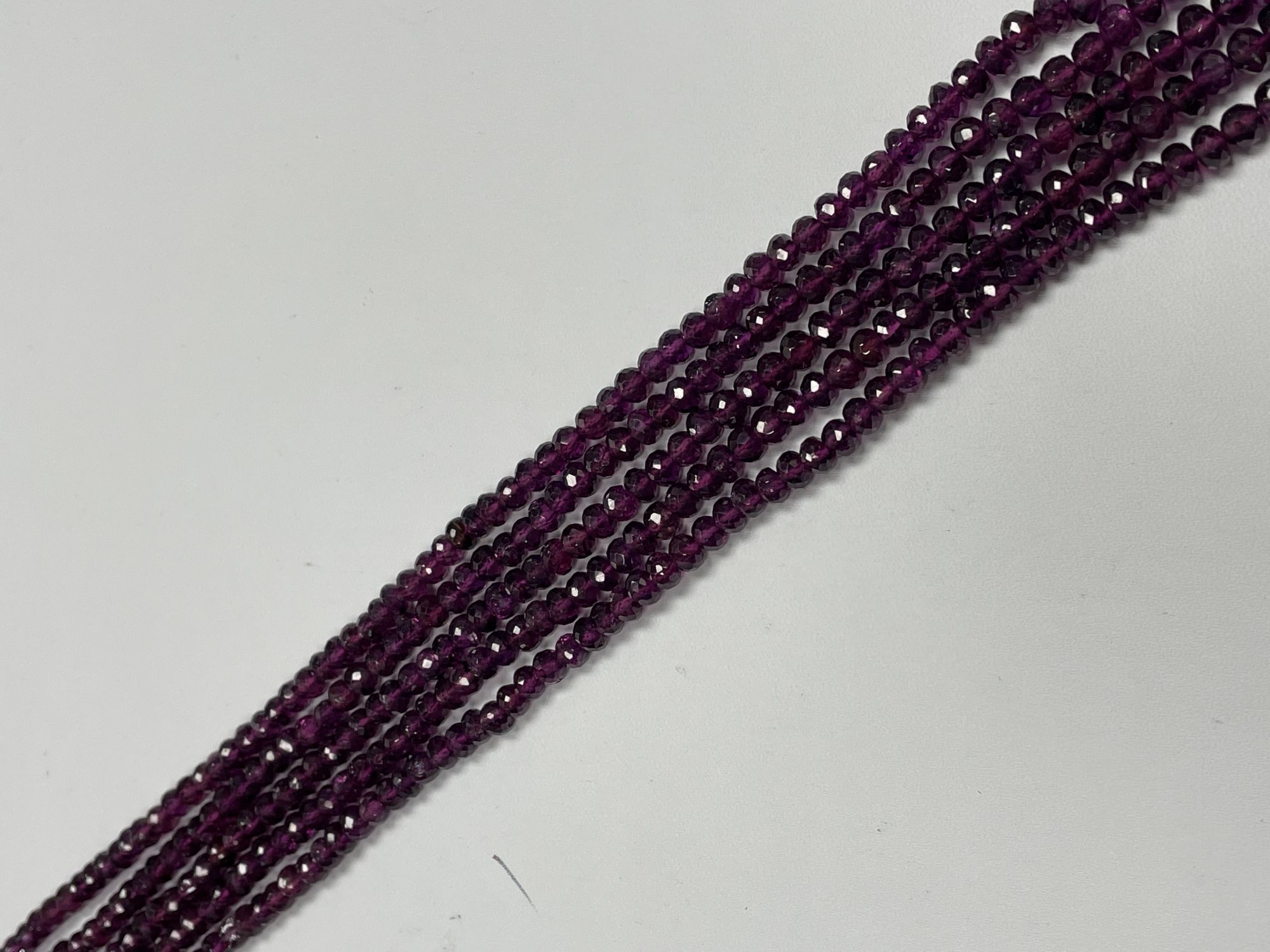 Purple Garnet Rondelle Faceted