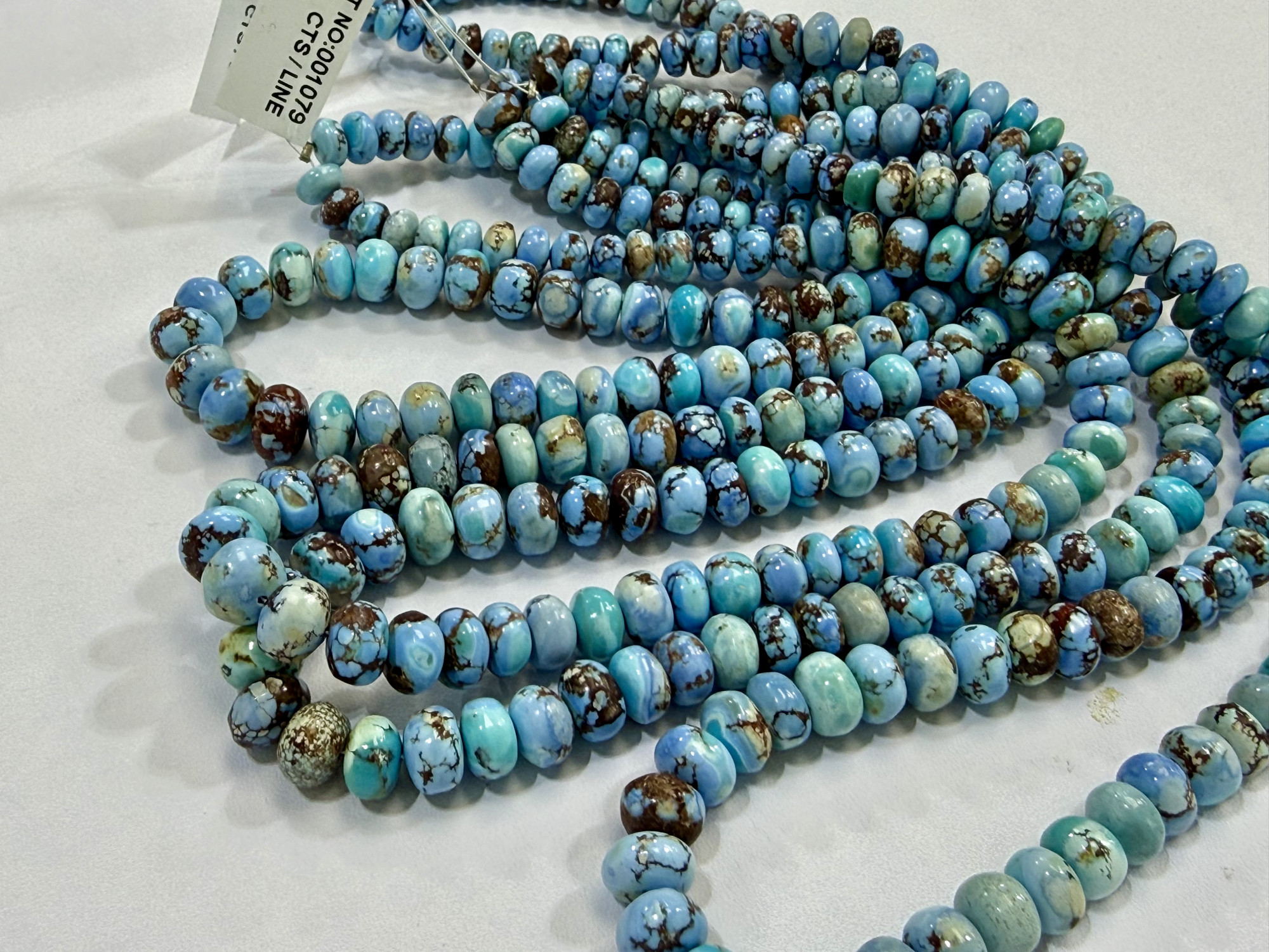 Golden Hills Turquoise Rondelle Smooth