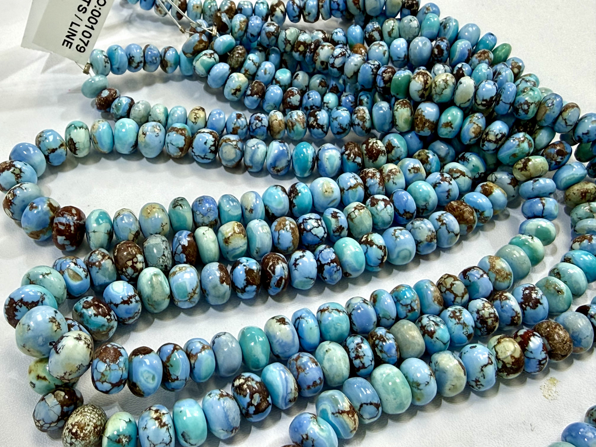 Golden Hills Turquoise Rondelle Smooth