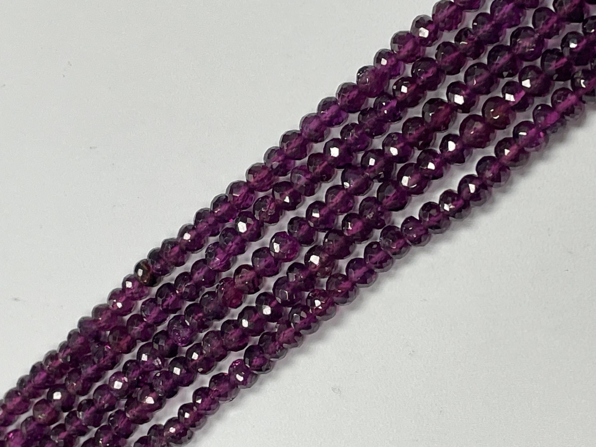 Purple Garnet Rondelle Faceted