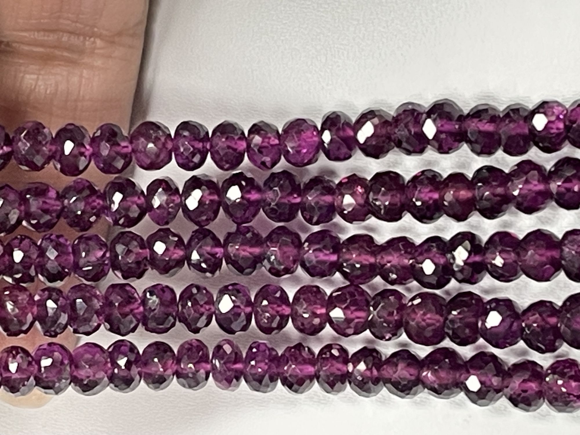 Purple Garnet Rondelle Faceted