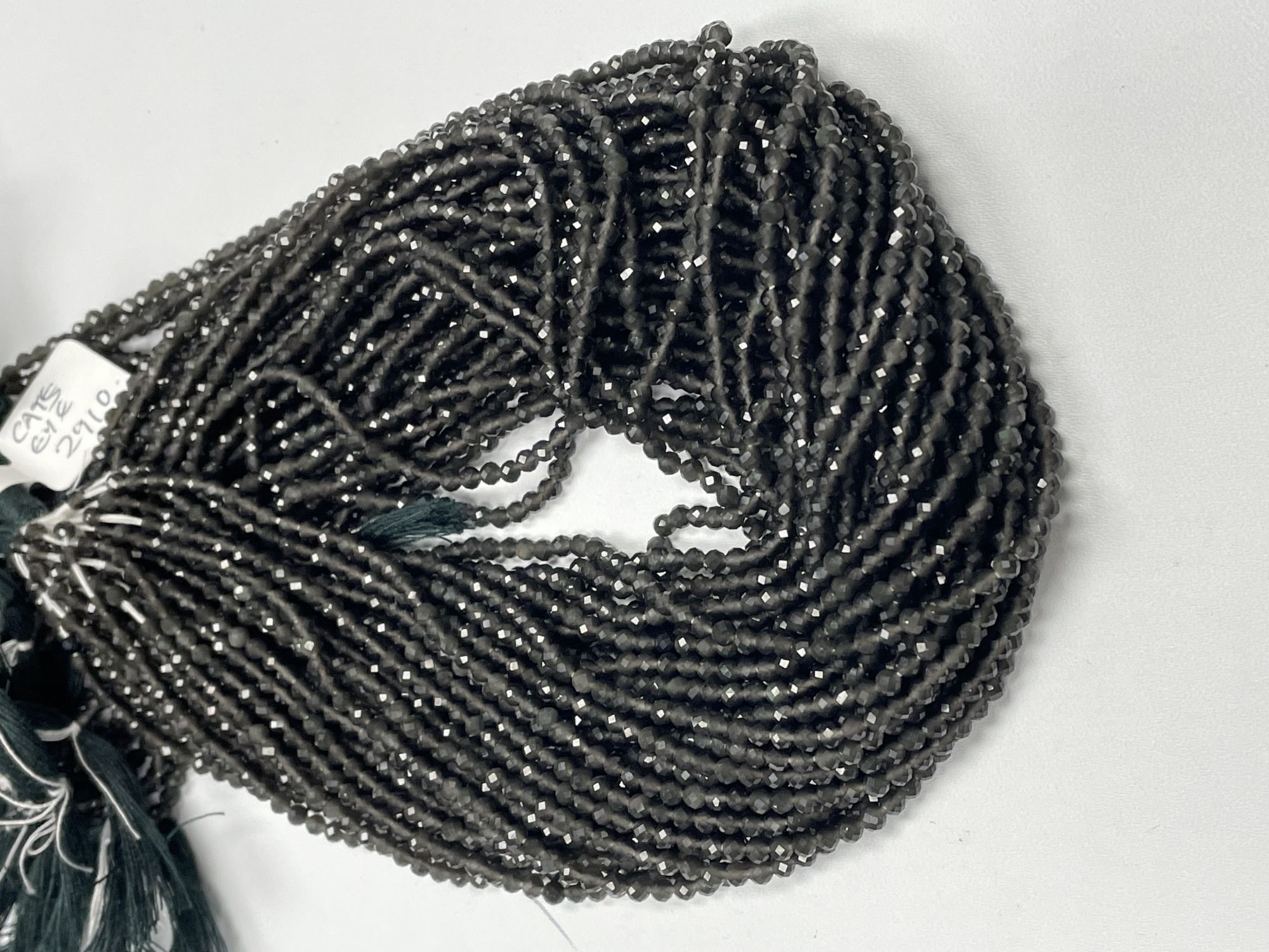 Cats Eye Rondelle Faceted