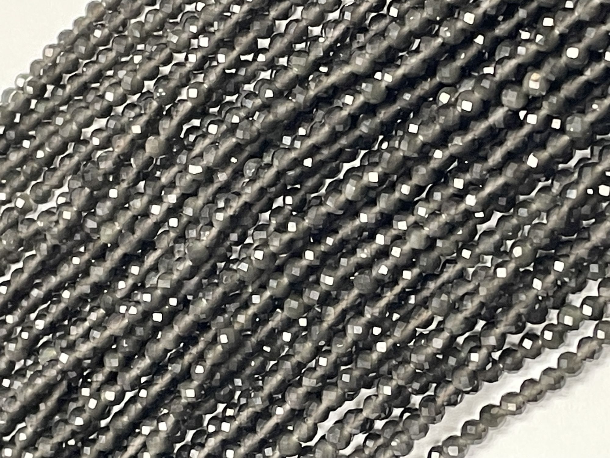 Cats Eye Rondelle Faceted