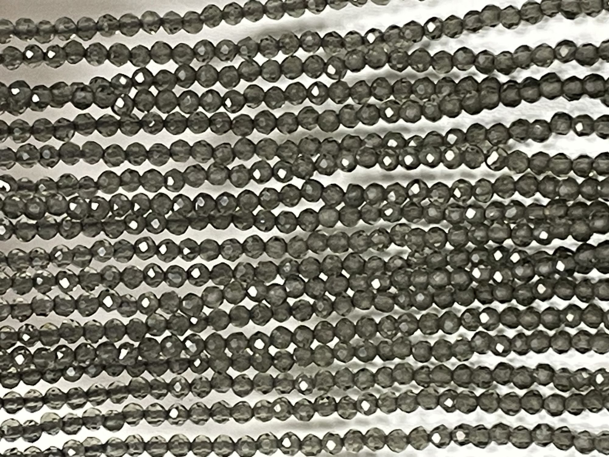 Smoky Quartz Rondelle Faceted