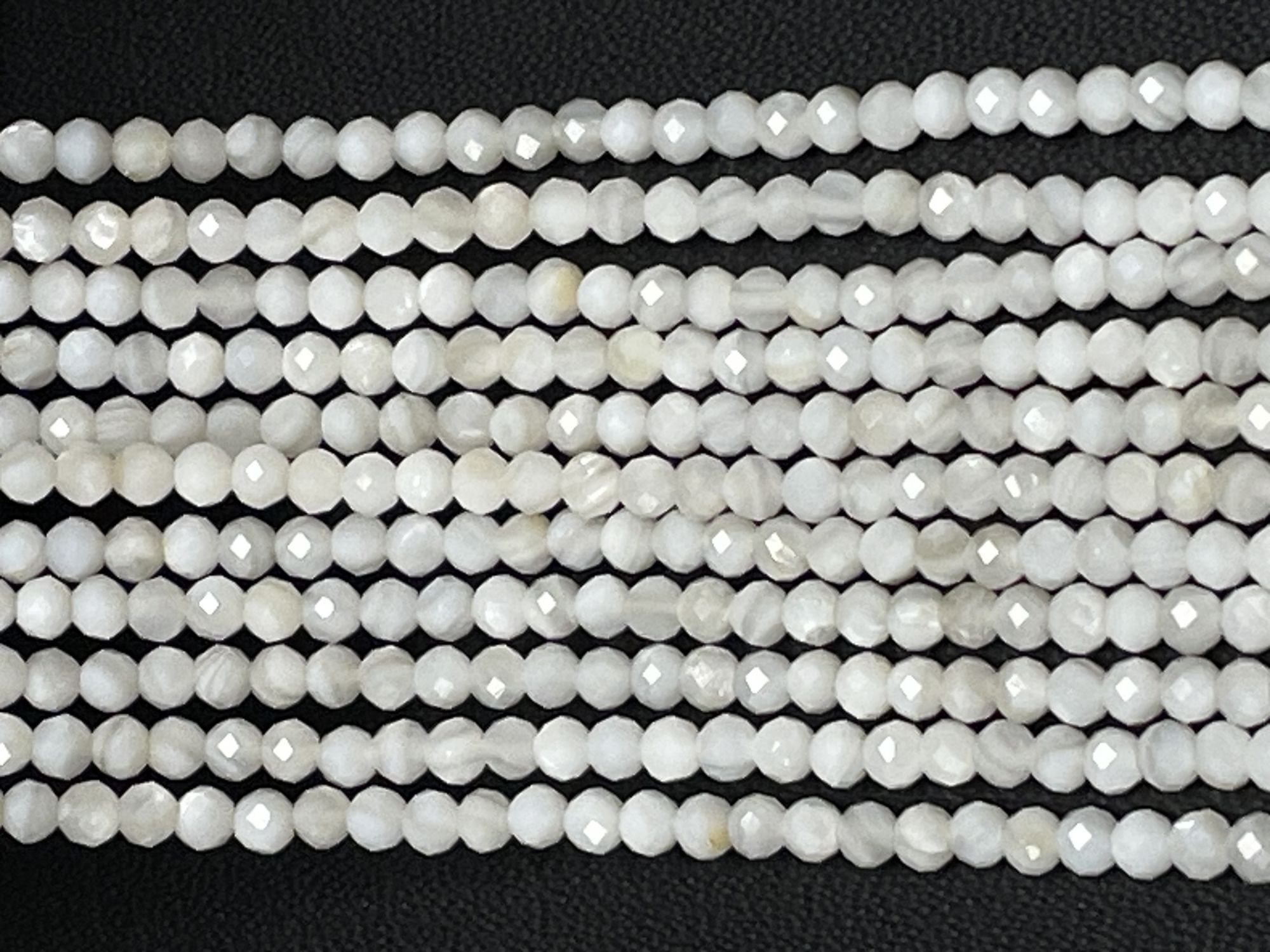 White Moonstone Rondelle Faceted