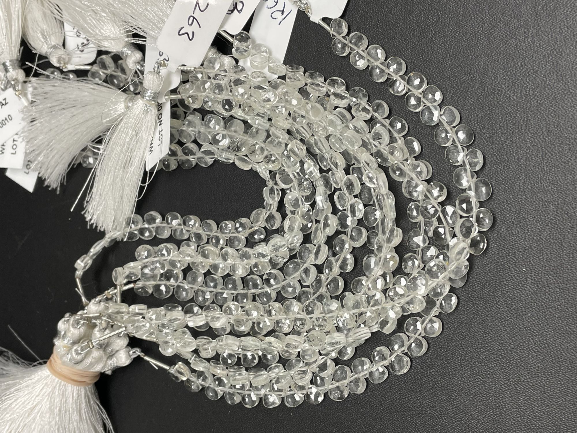 White Topaz Heart Faceted