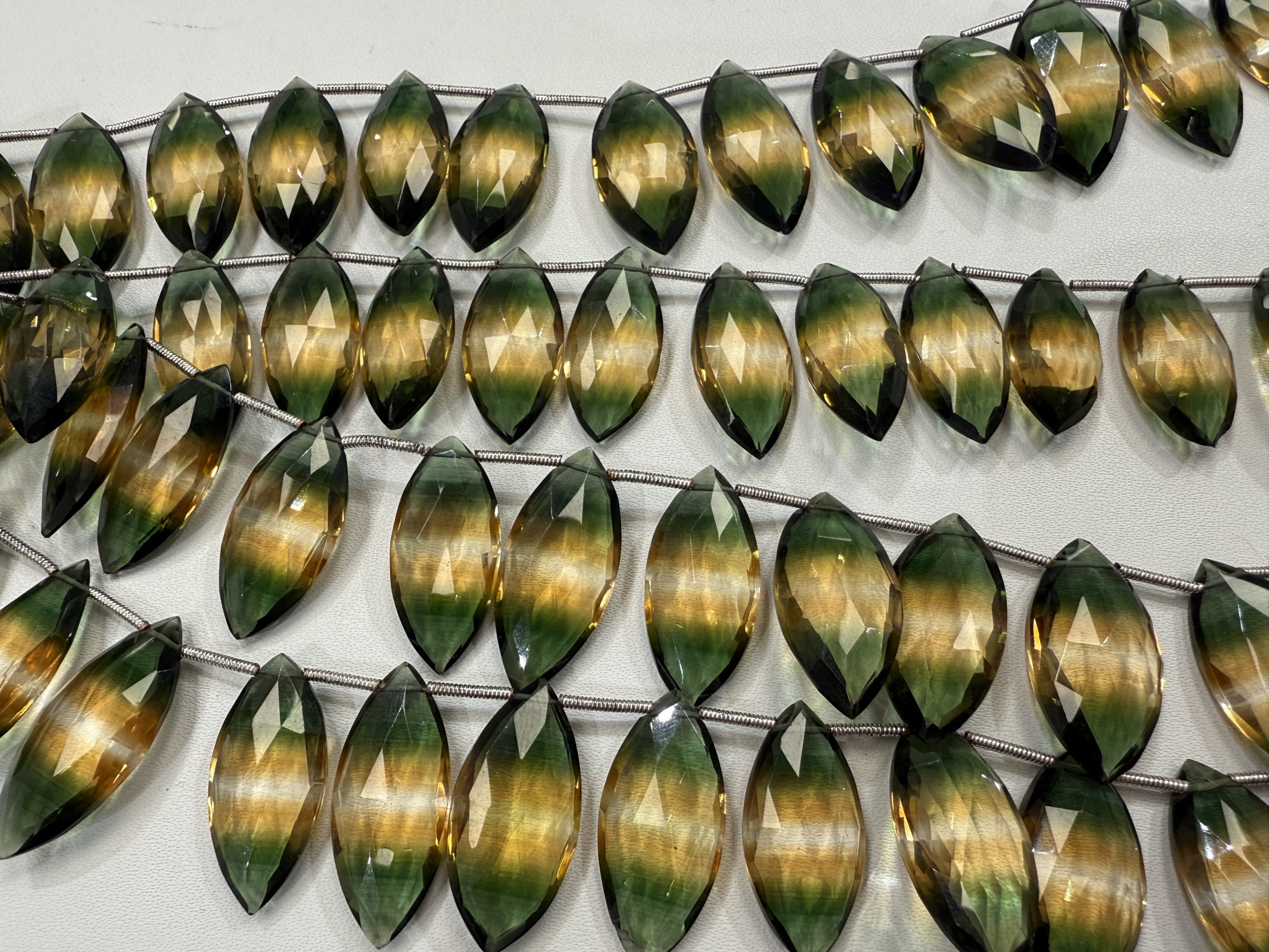 Bio Lemon Hydro Quartz Marquise Faceted