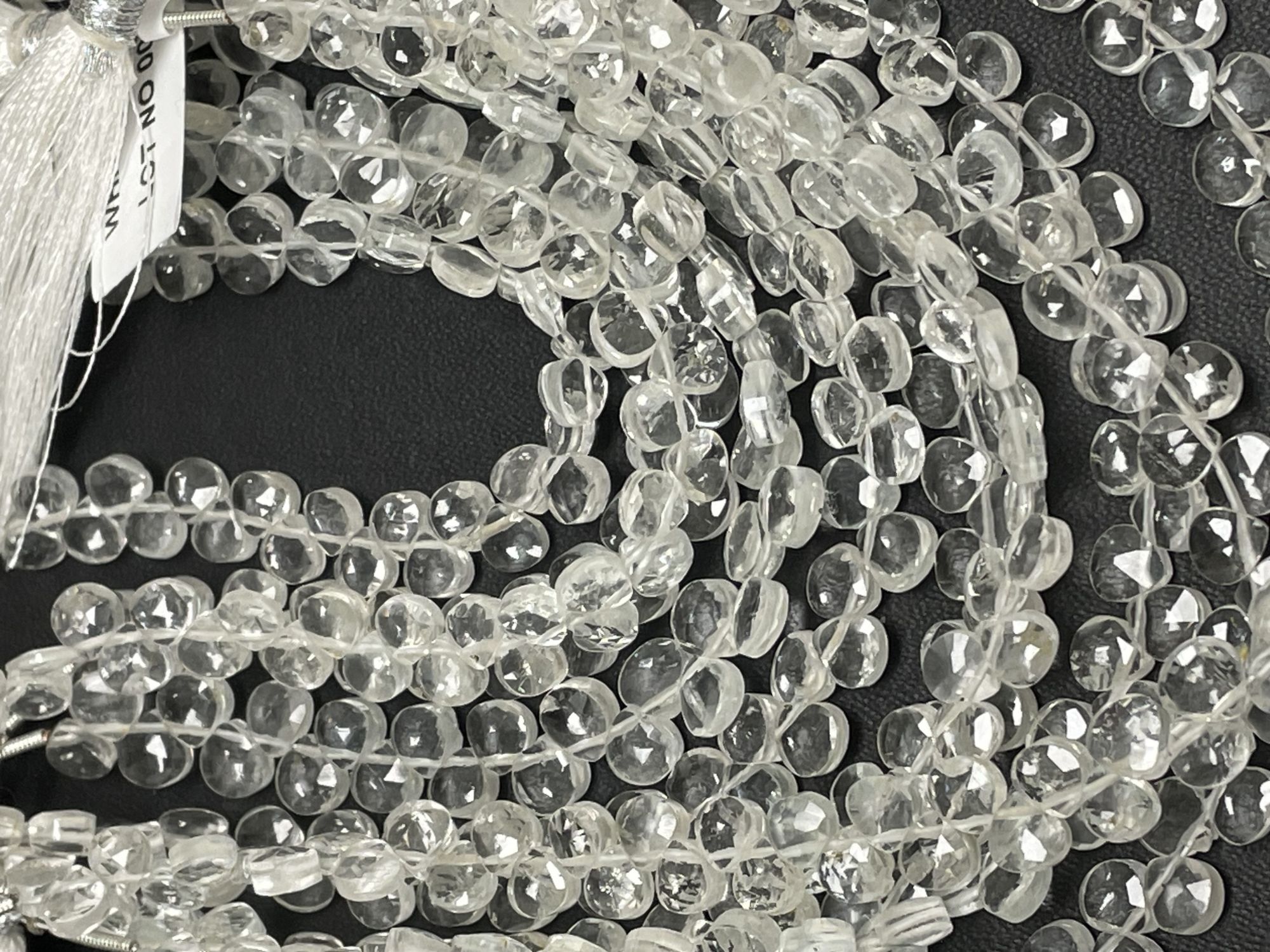 White Topaz Heart Faceted