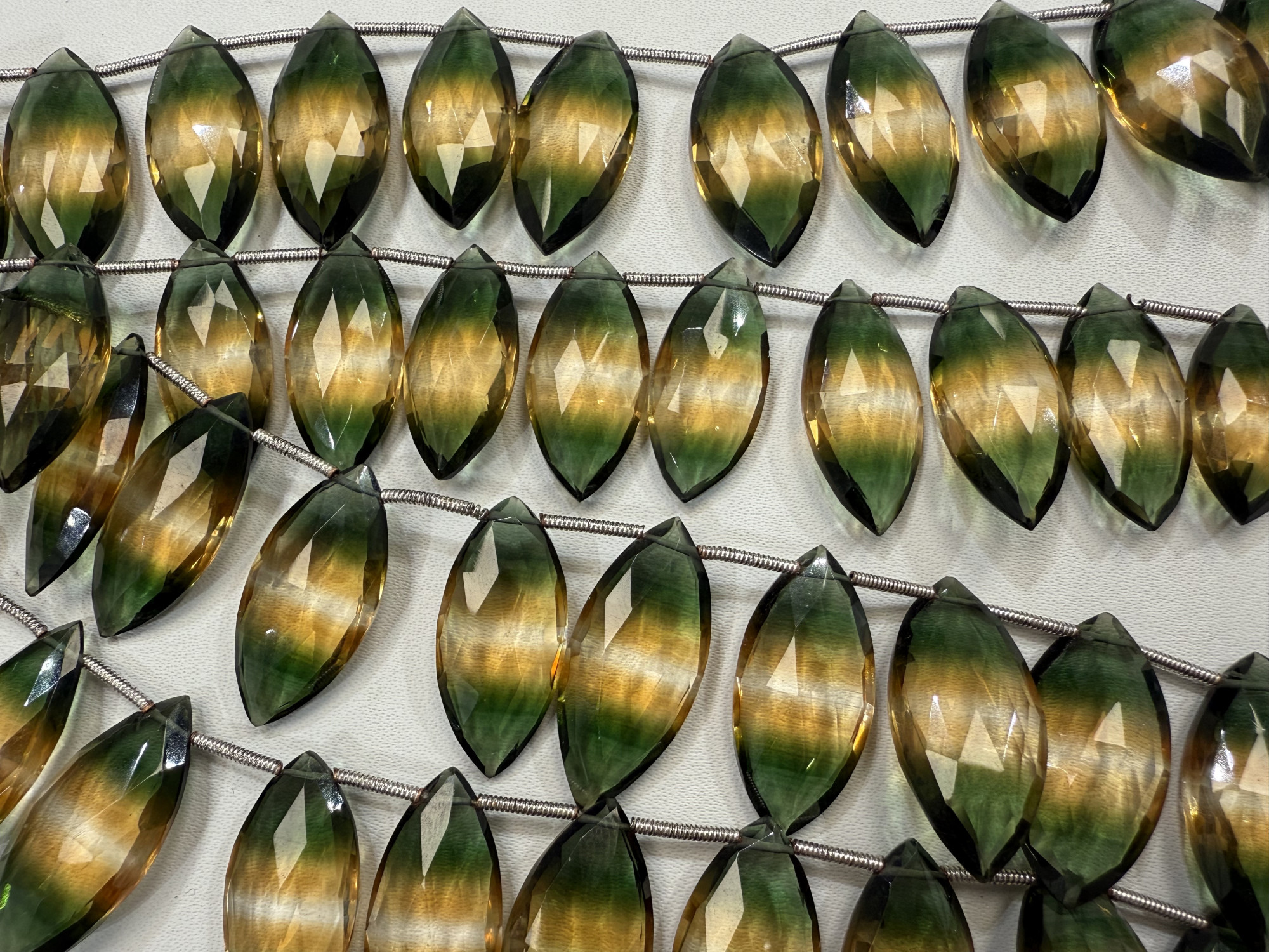 Bio Lemon Hydro Quartz Marquise Faceted