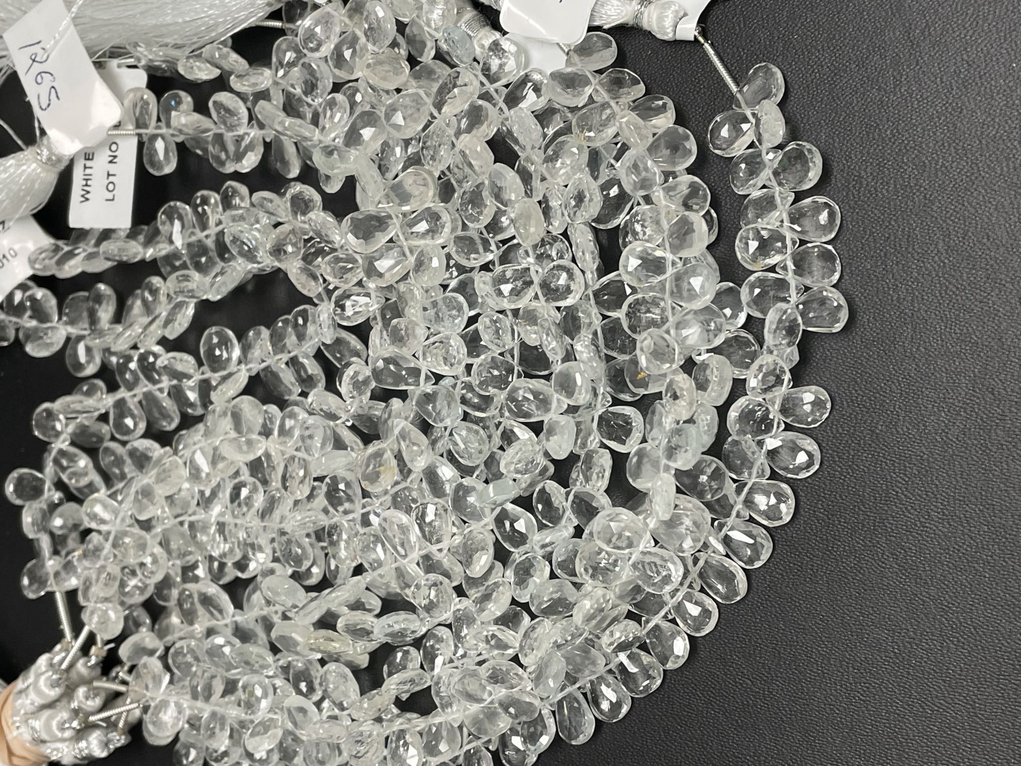 White Topaz Pear Faceted