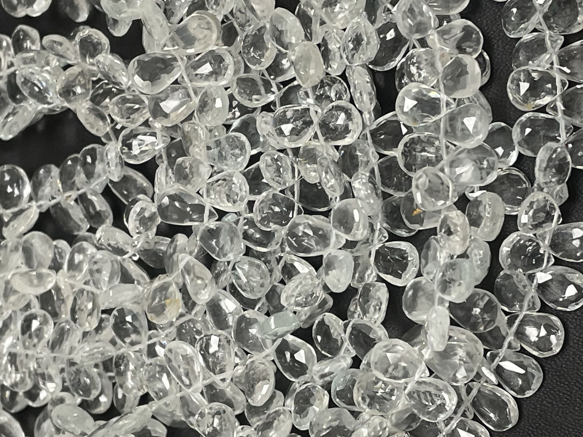 White Topaz Pear Faceted