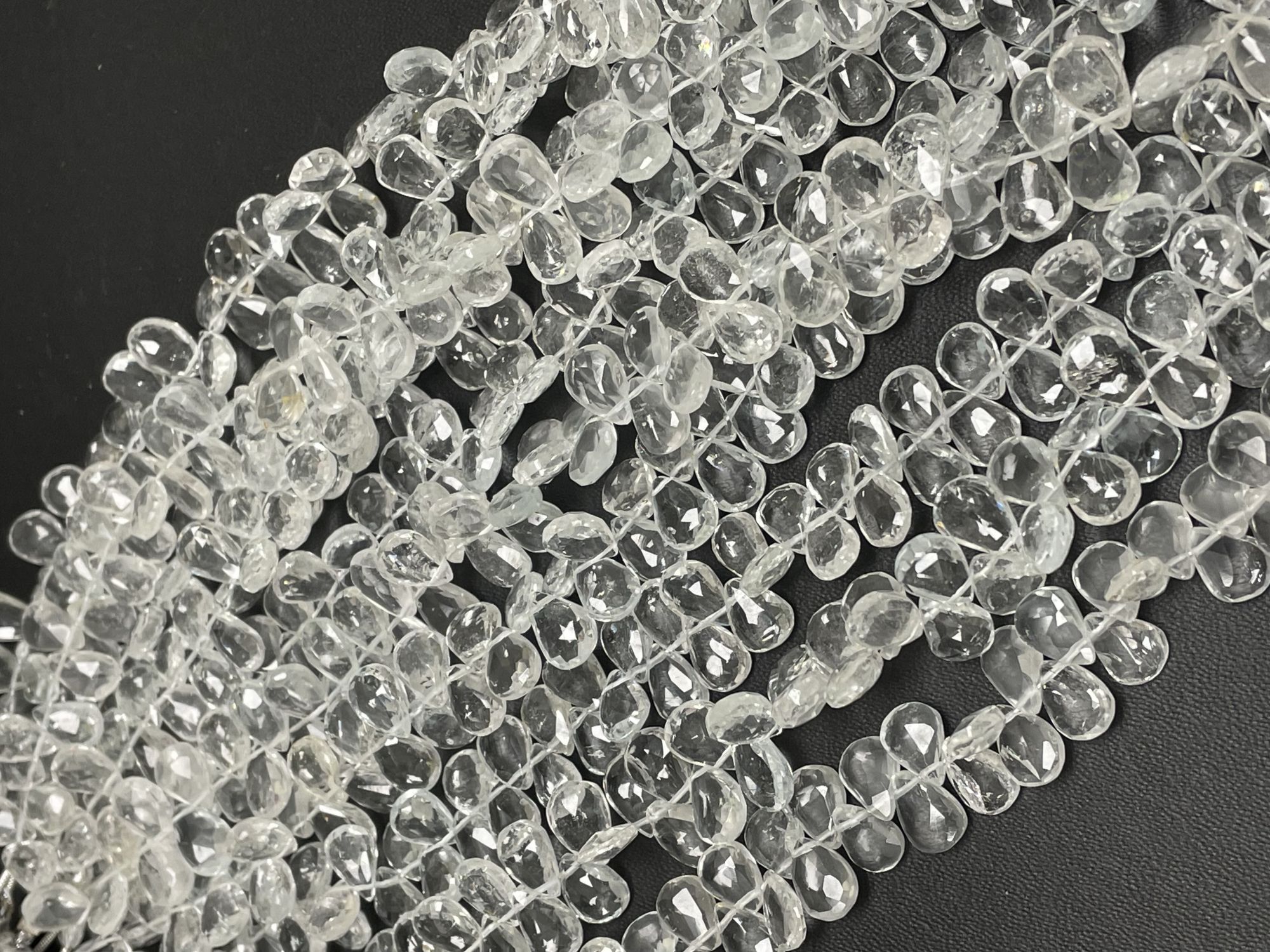 White Topaz Pear Faceted