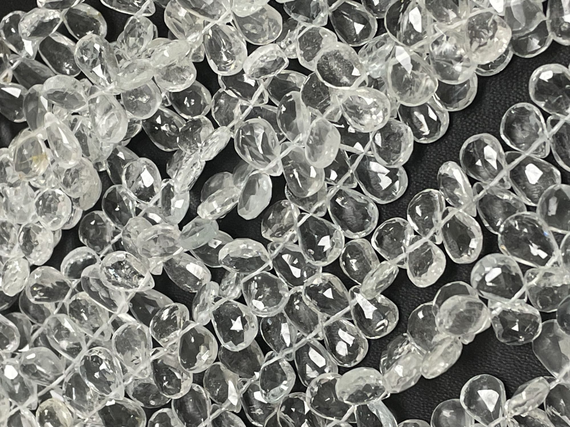 White Topaz Pear Faceted