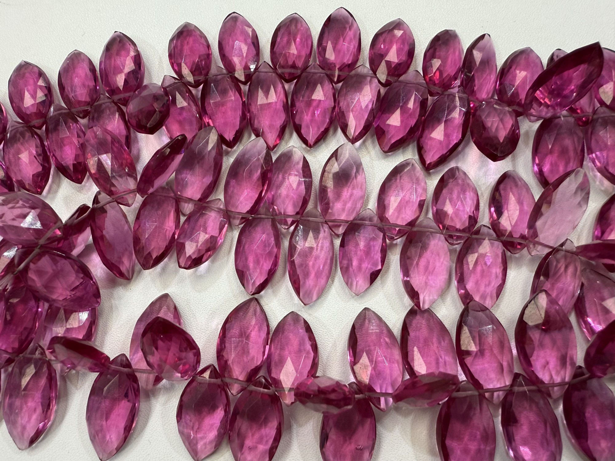 Rubellite Hydro Quartz Marquise Faceted