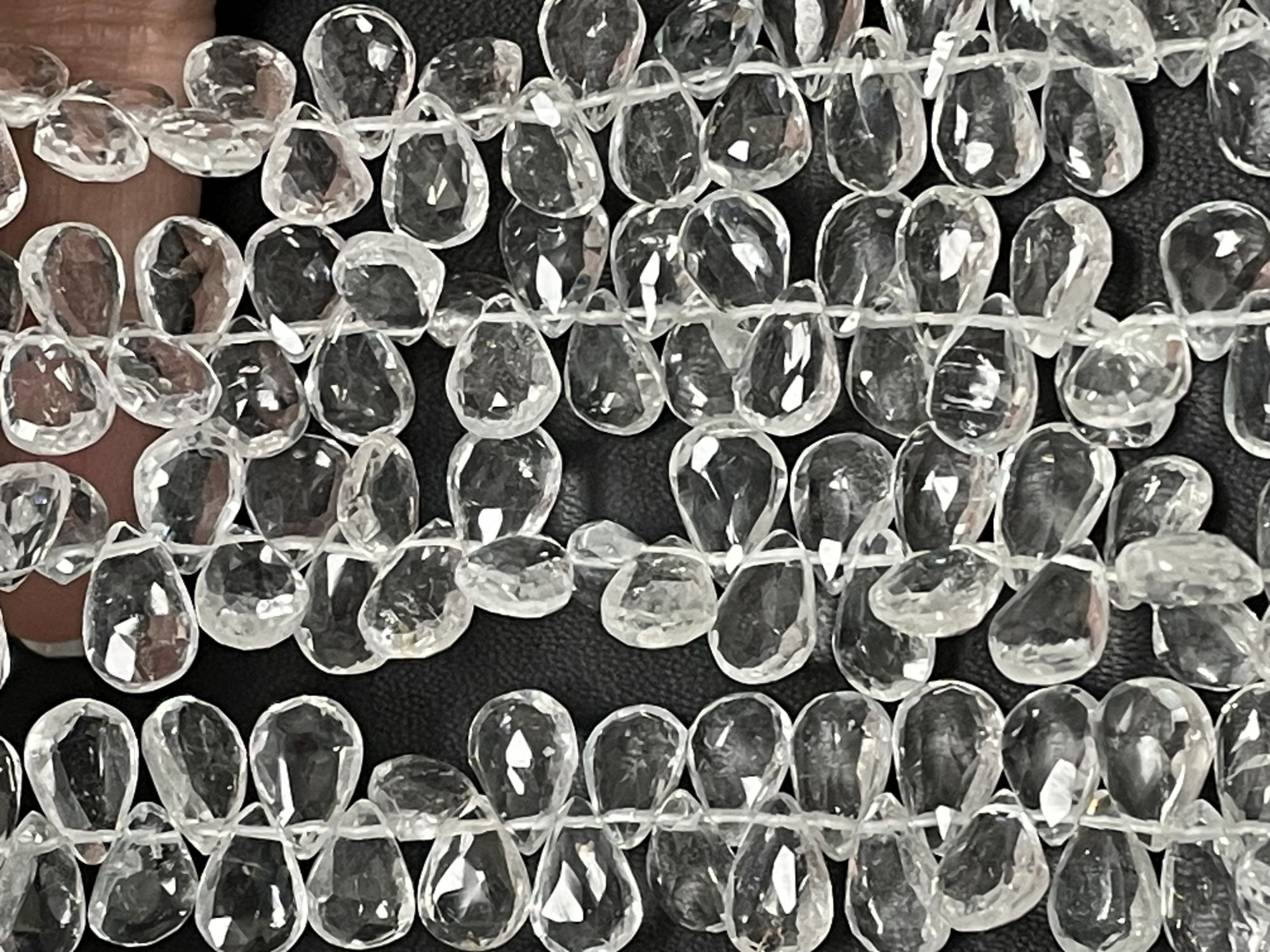 White Topaz Pear Faceted