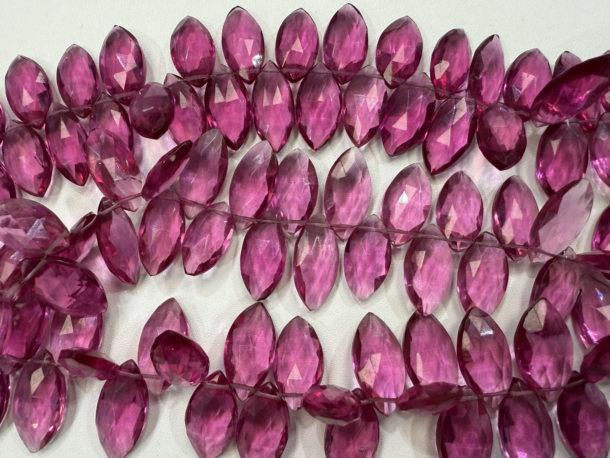 Rubellite Hydro Quartz Marquise Faceted