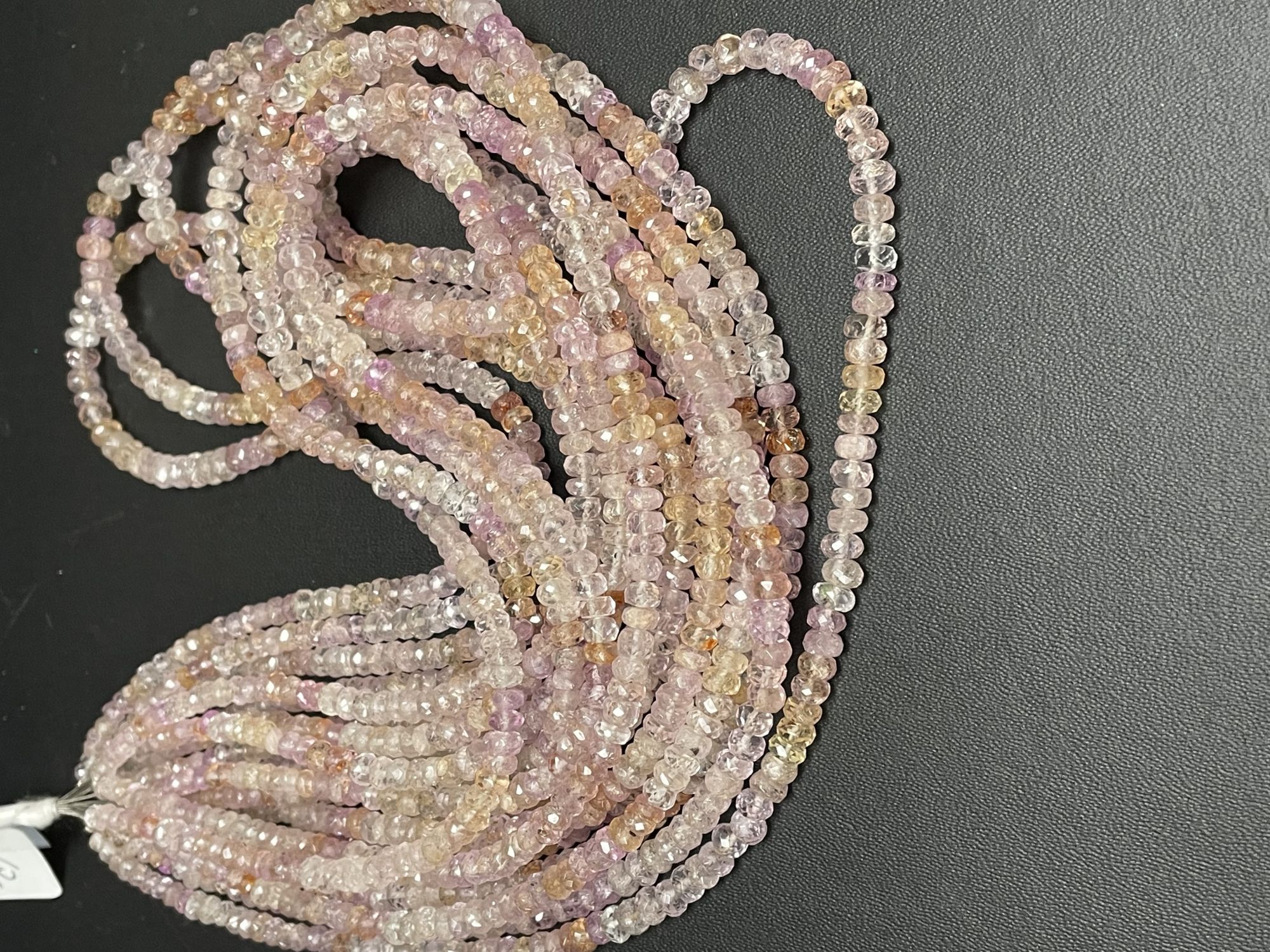 Pink Imperial Topaz Rondelle Faceted