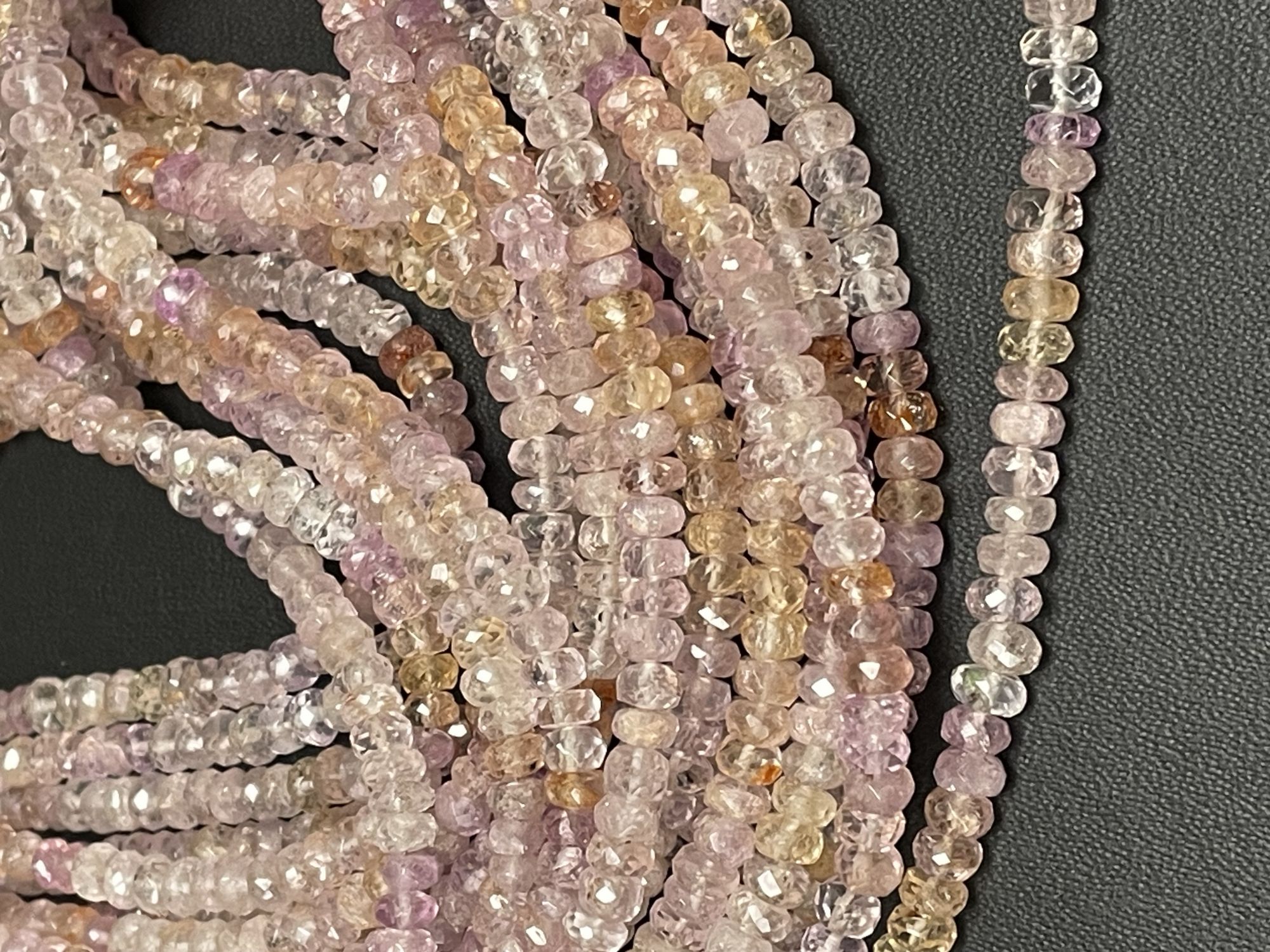 Pink Imperial Topaz Rondelle Faceted