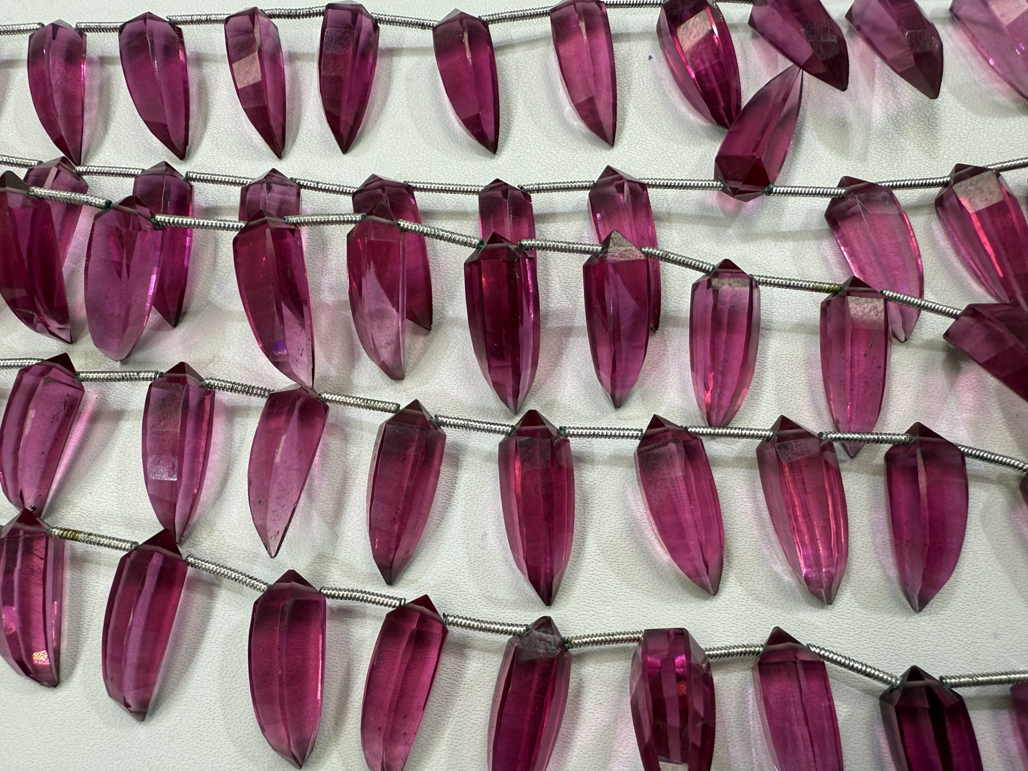 Rubilite Hydro Quartz Okra Faceted