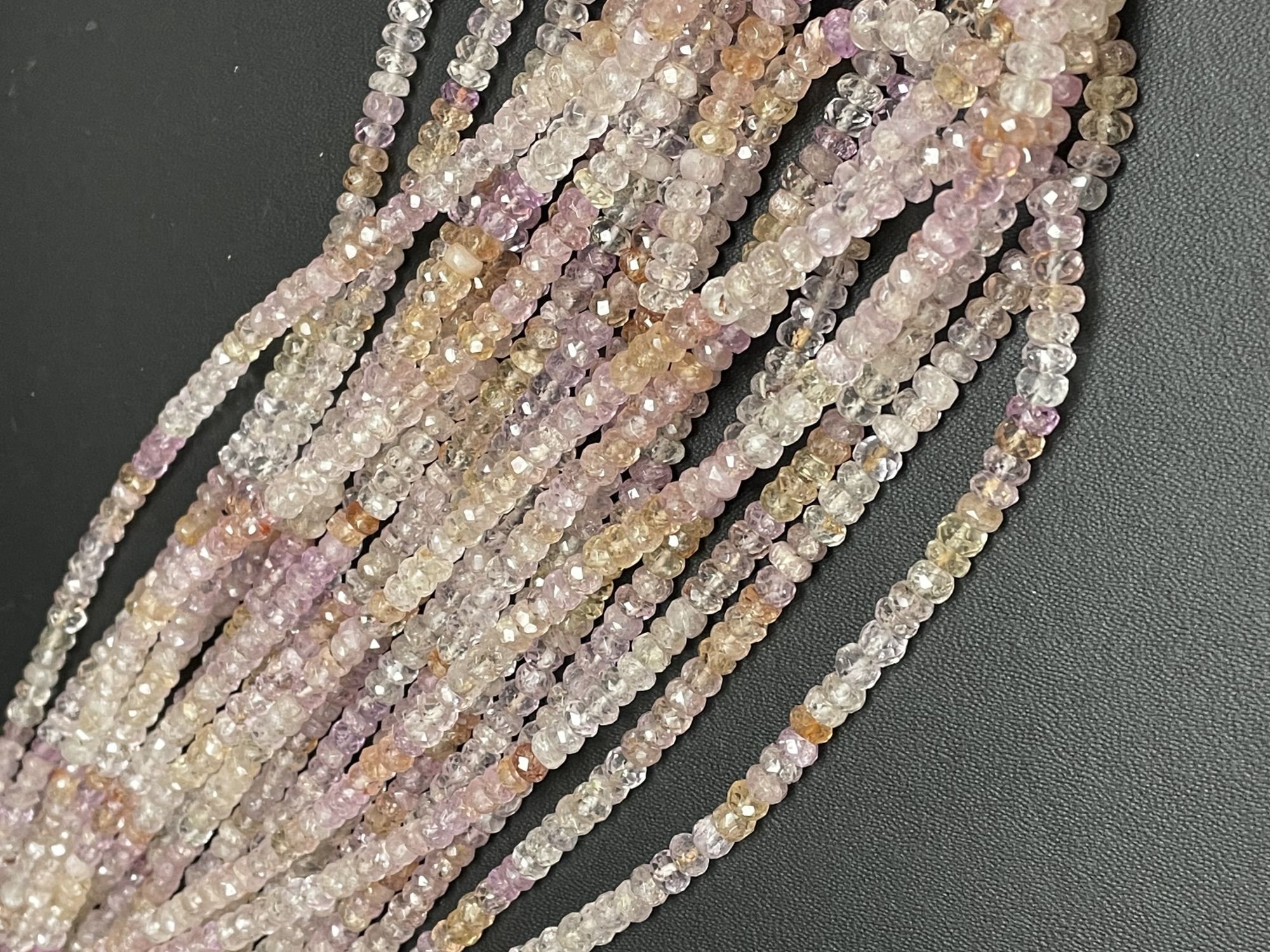 Pink Imperial Topaz Rondelle Faceted