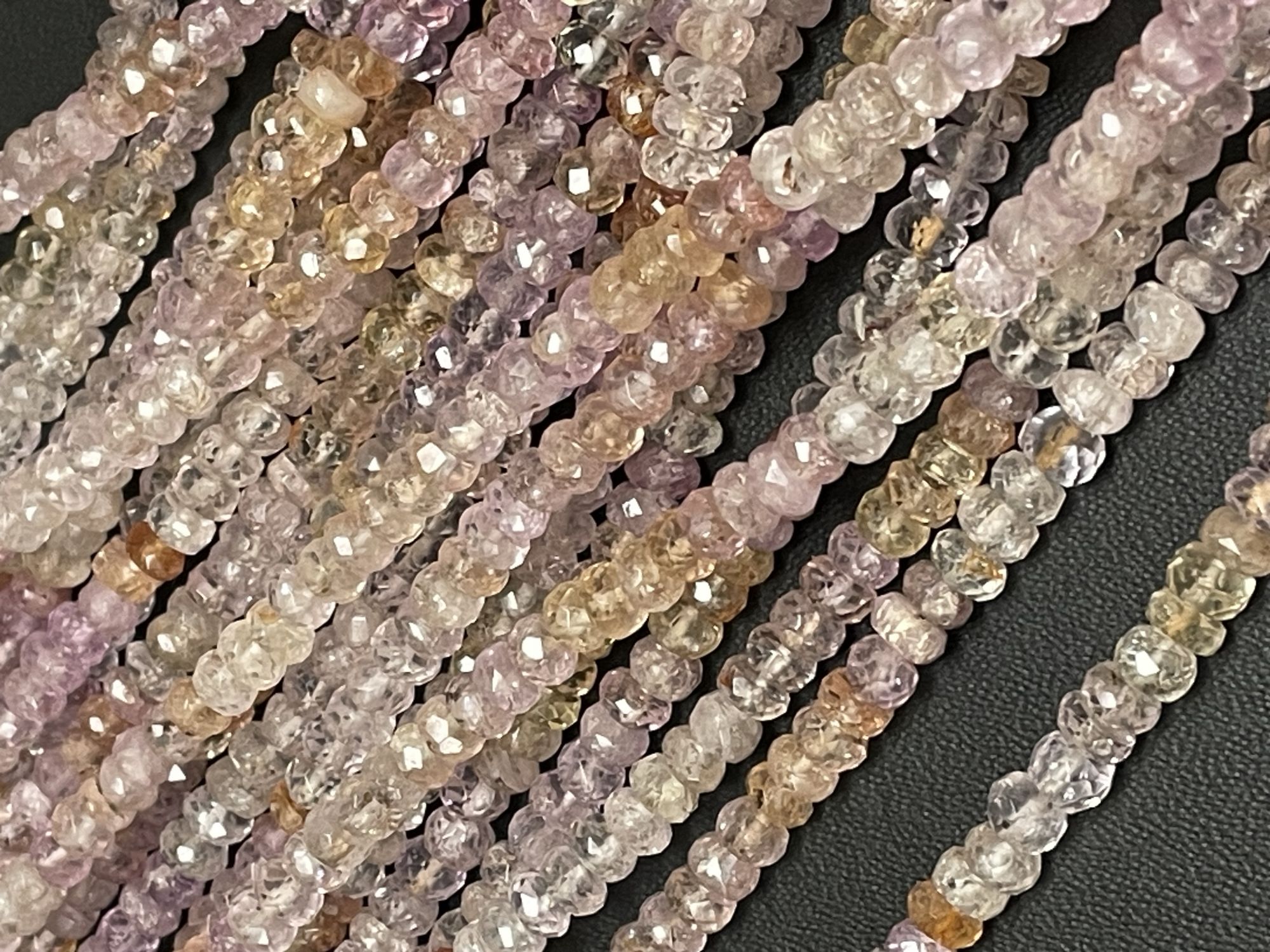 Pink Imperial Topaz Rondelle Faceted