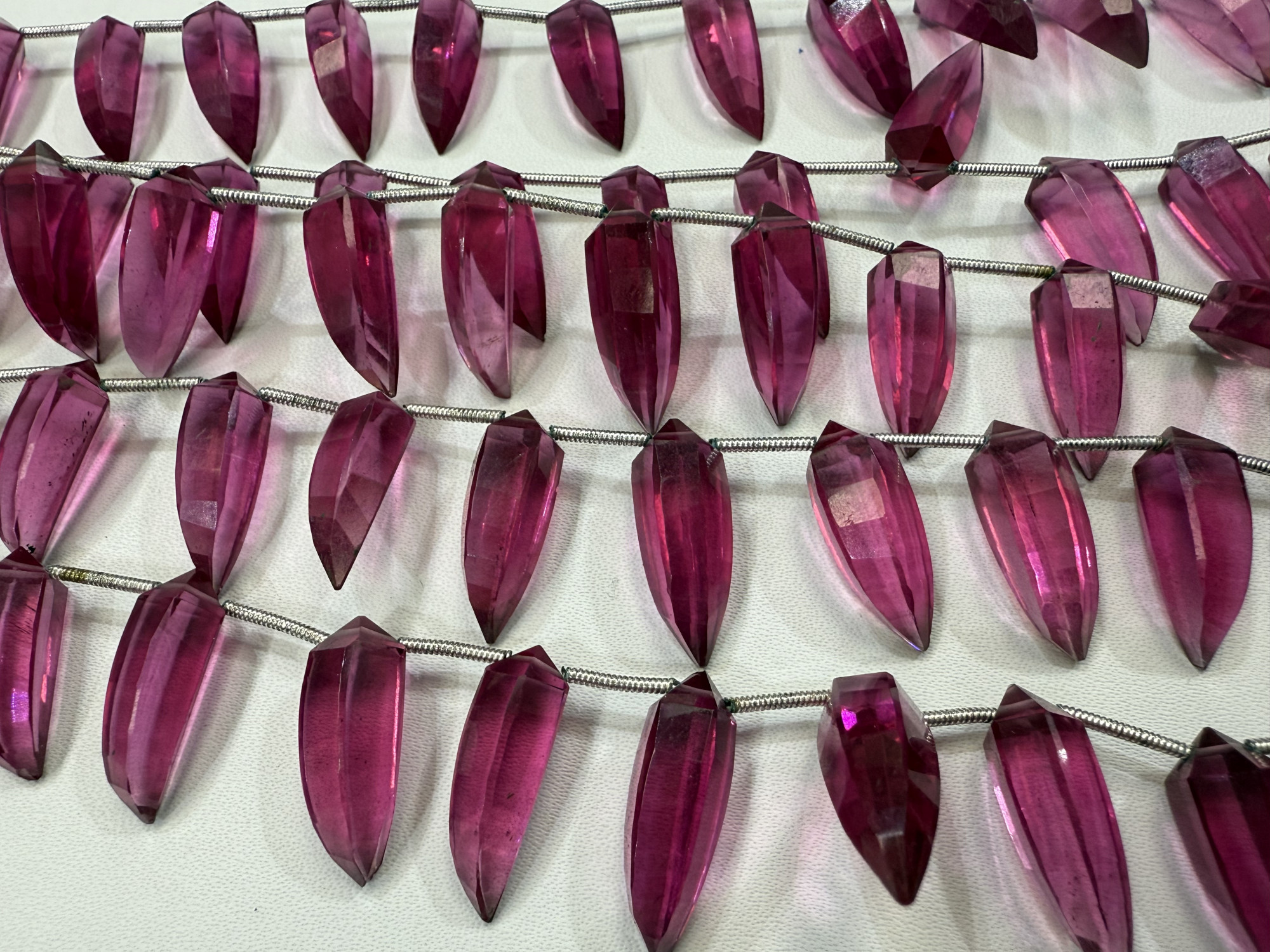 Rubilite Hydro Quartz Okra Faceted