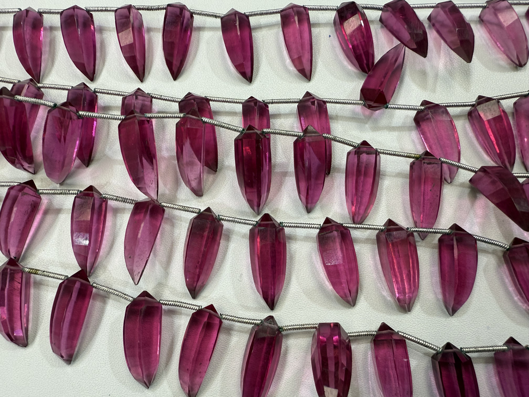 Rubilite Hydro Quartz Okra Faceted