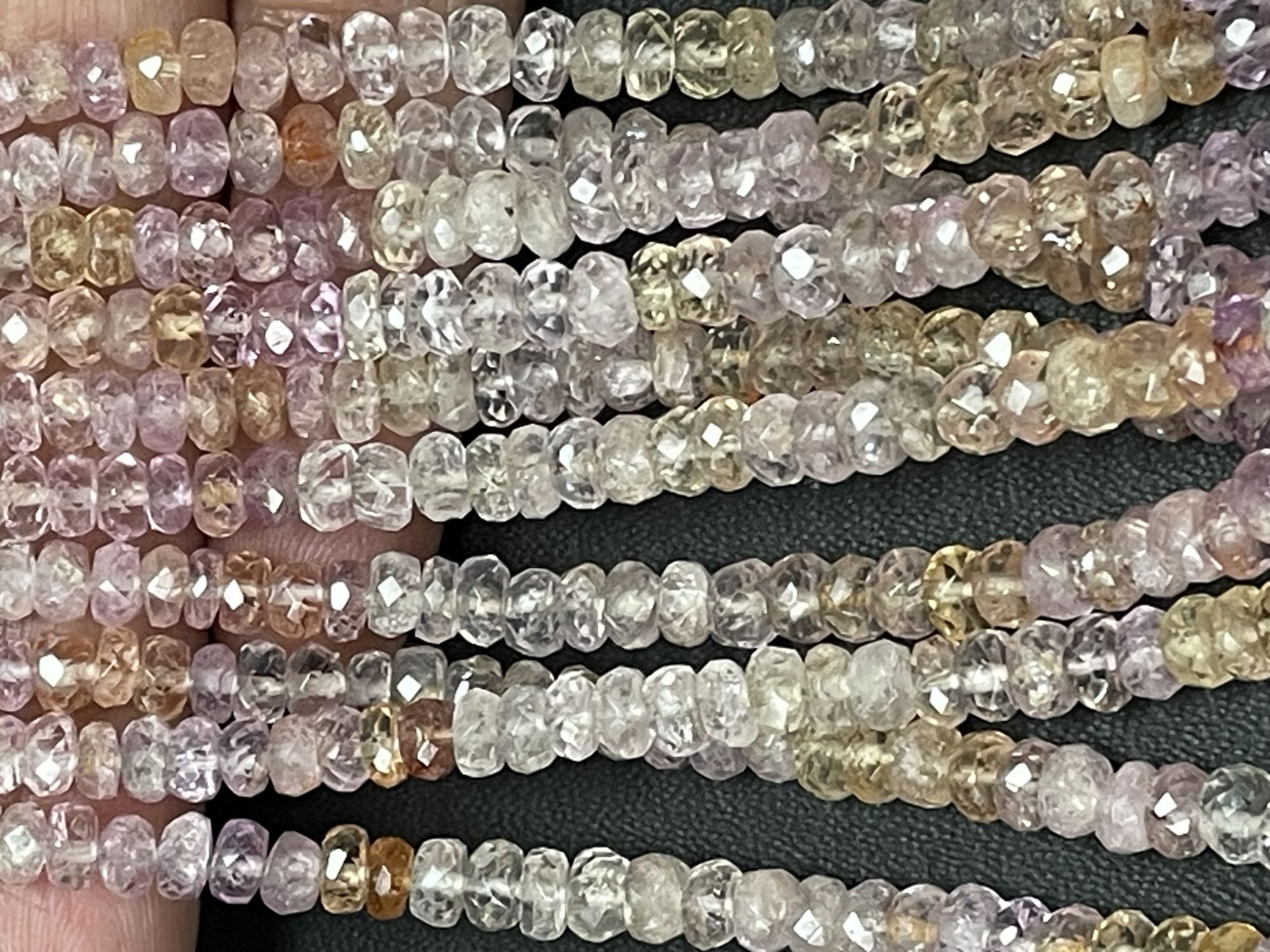 Pink Imperial Topaz Rondelle Faceted