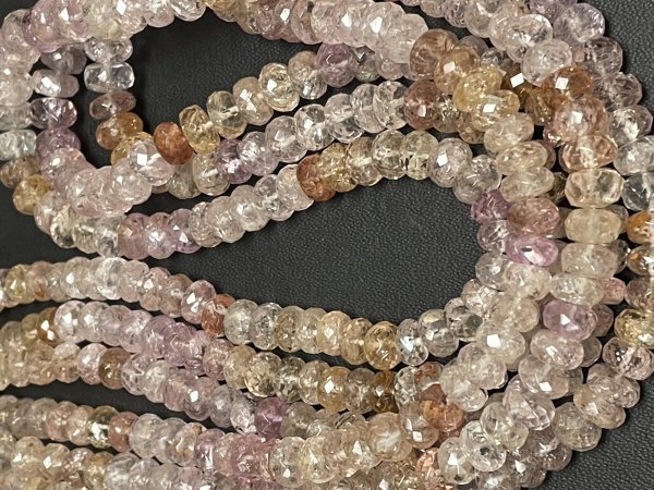 Pink Imperial Topaz Rondelle Faceted