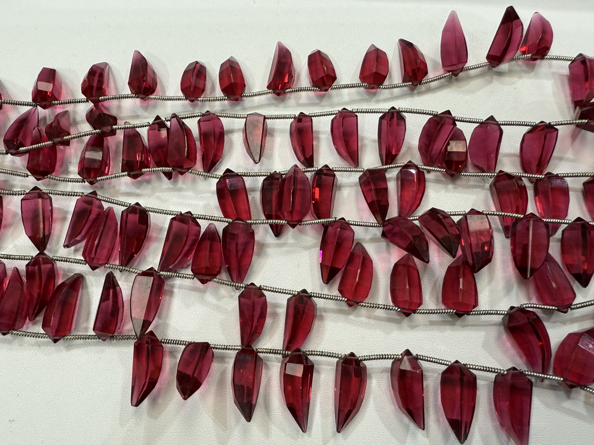 Rubilite Hydro Quartz Okra Faceted