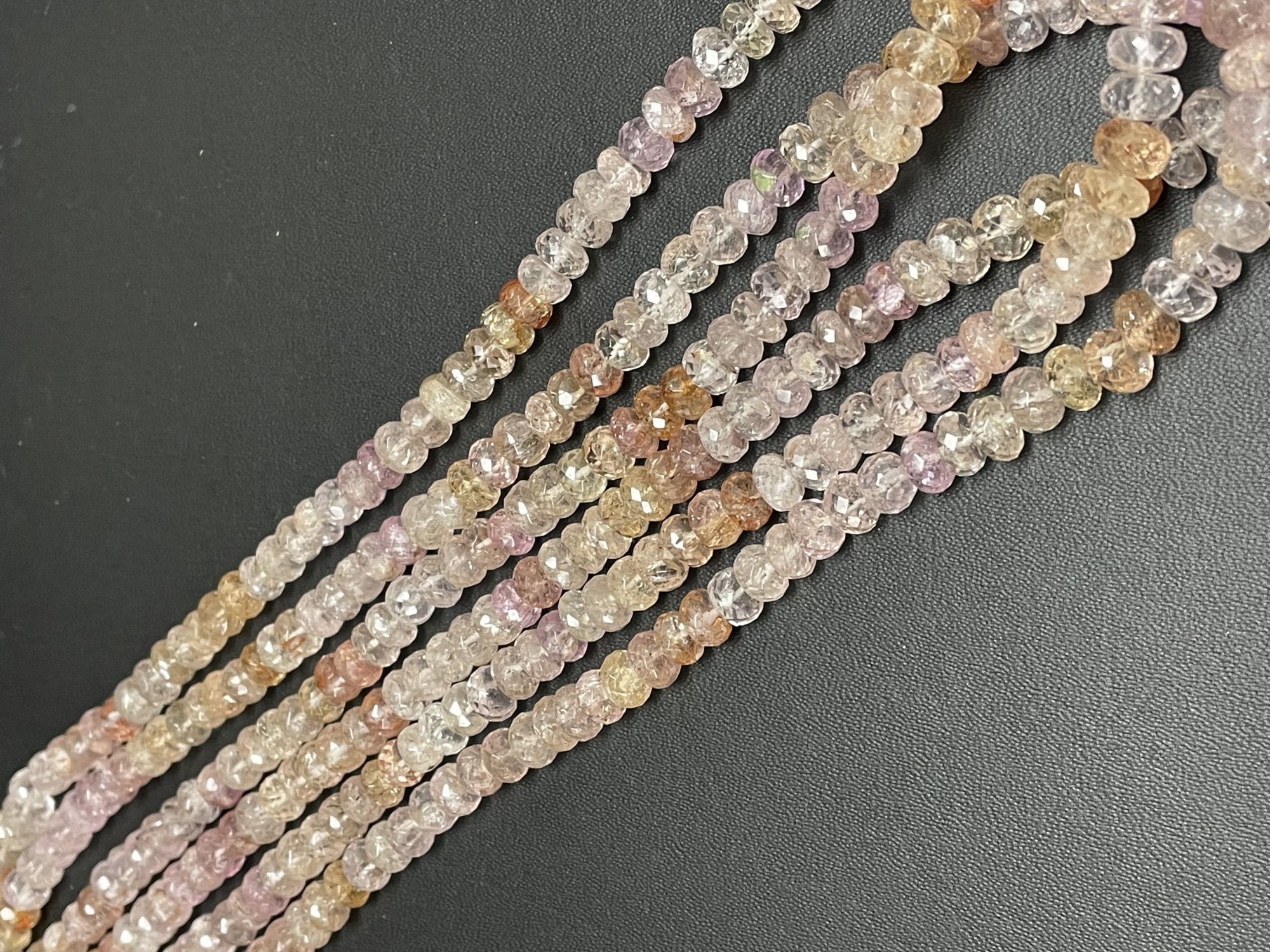 Pink Imperial Topaz Rondelle Faceted