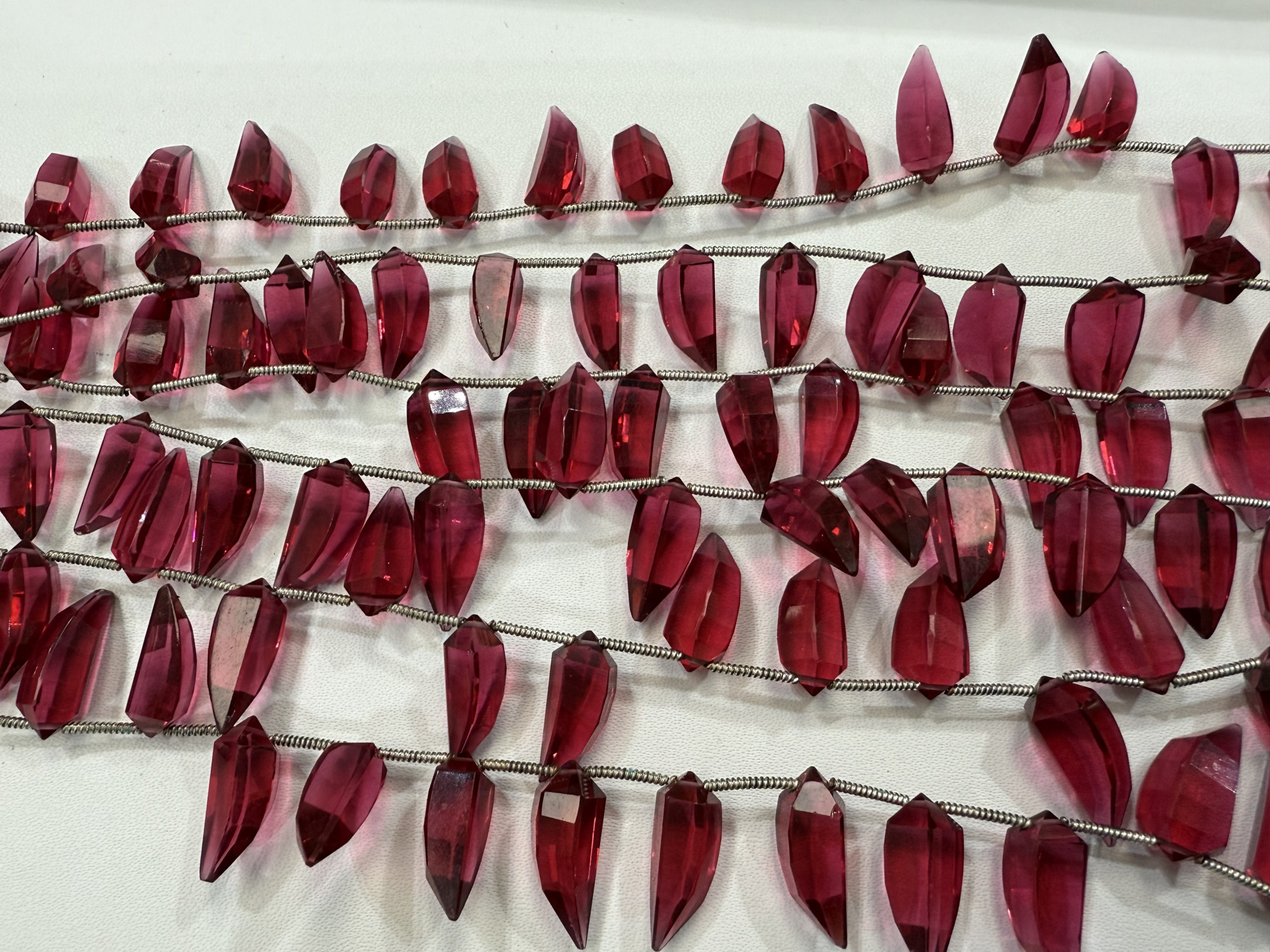 Rubilite Hydro Quartz Okra Faceted