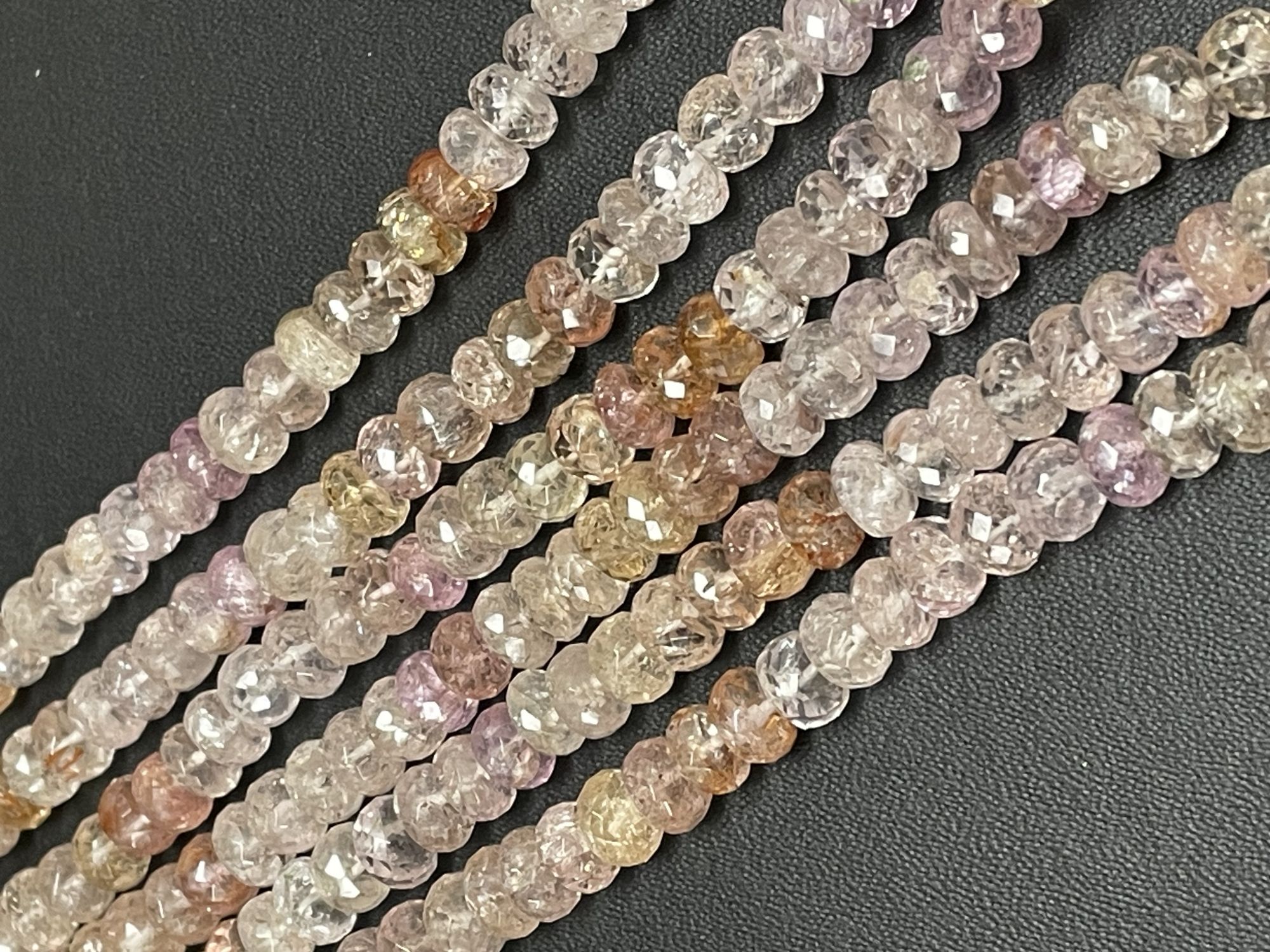 Pink Imperial Topaz Rondelle Faceted