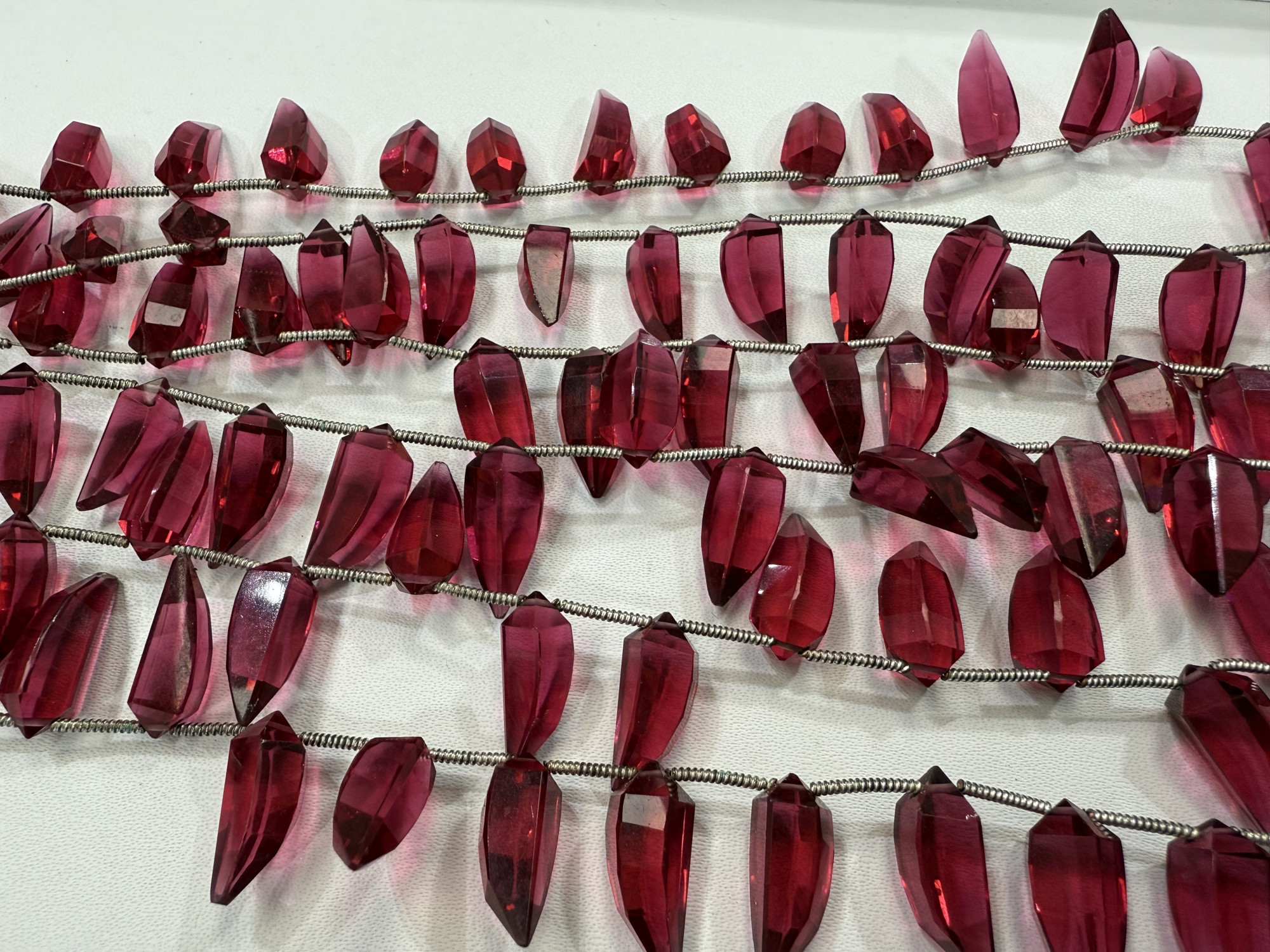 Rubilite Hydro Quartz Okra Faceted